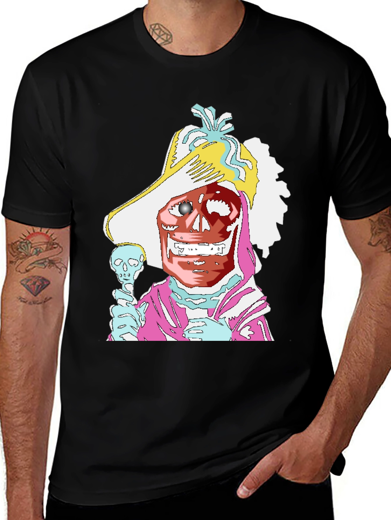 Variant 8 of Skeleton Pirate Captain T-Shirt
