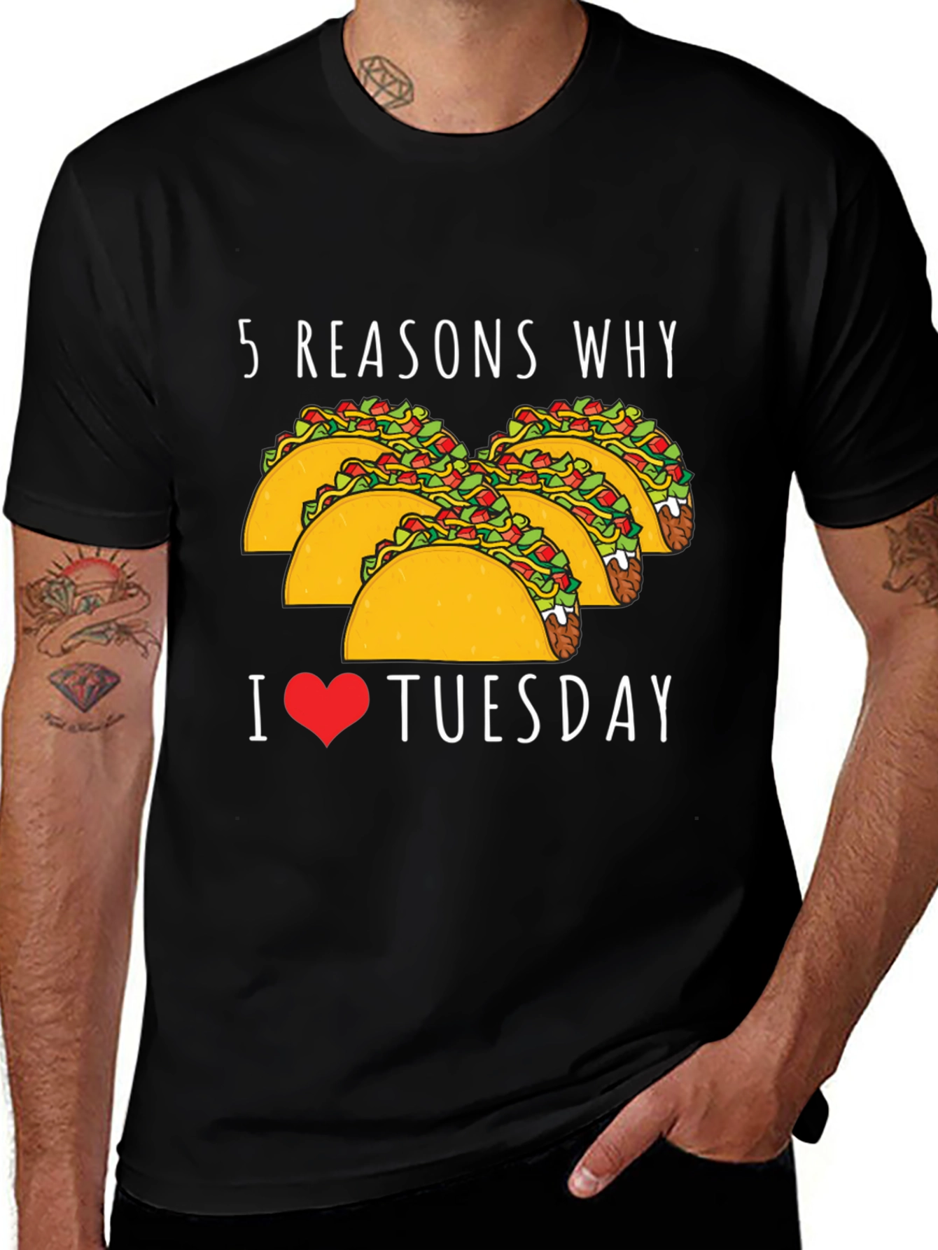 Variant 15 of 5 Reasons Why: Taco Tuesday Graphic Tee