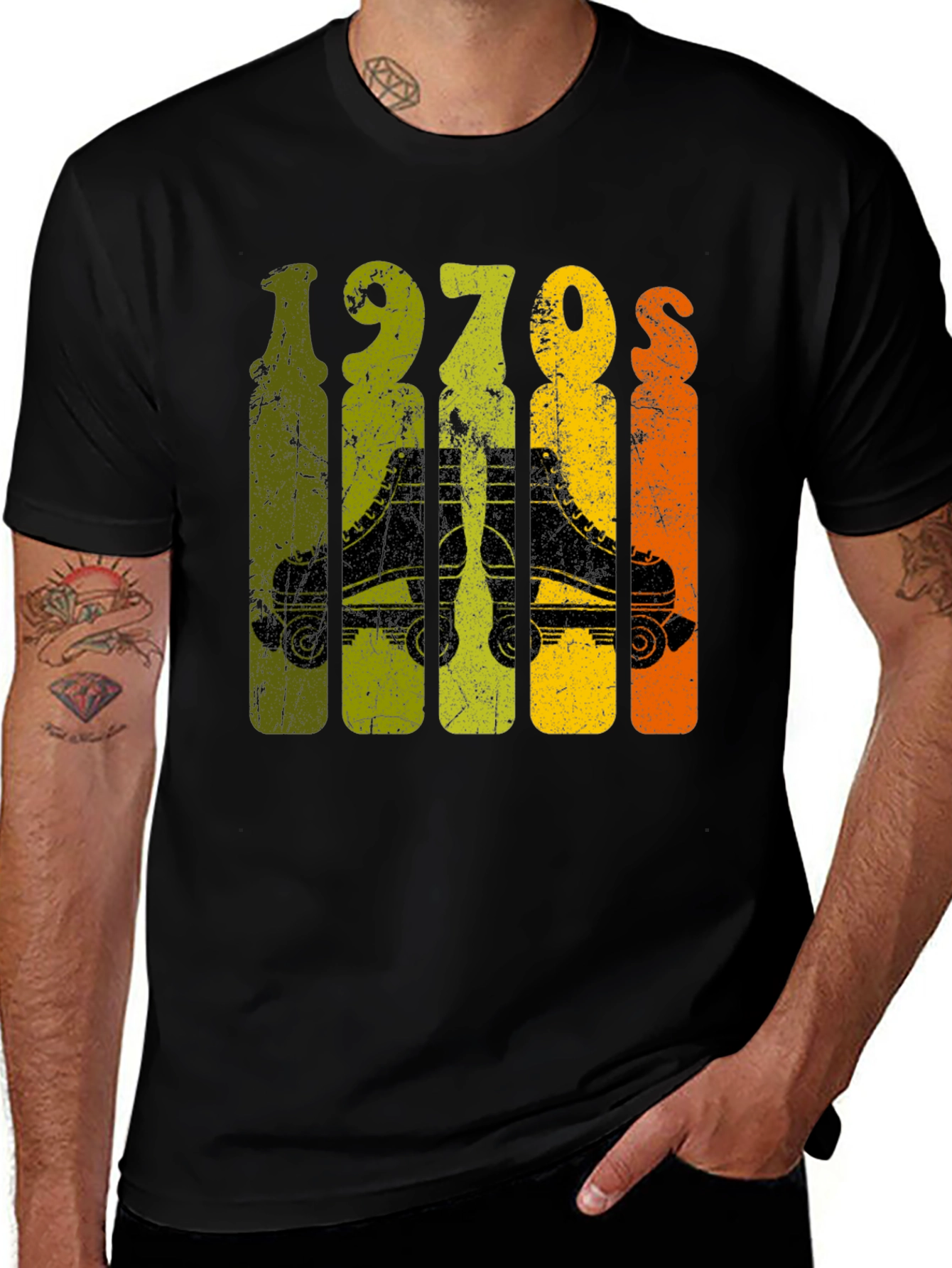 Variant 13 of Retro 1970s Roller Skate T-Shirt 