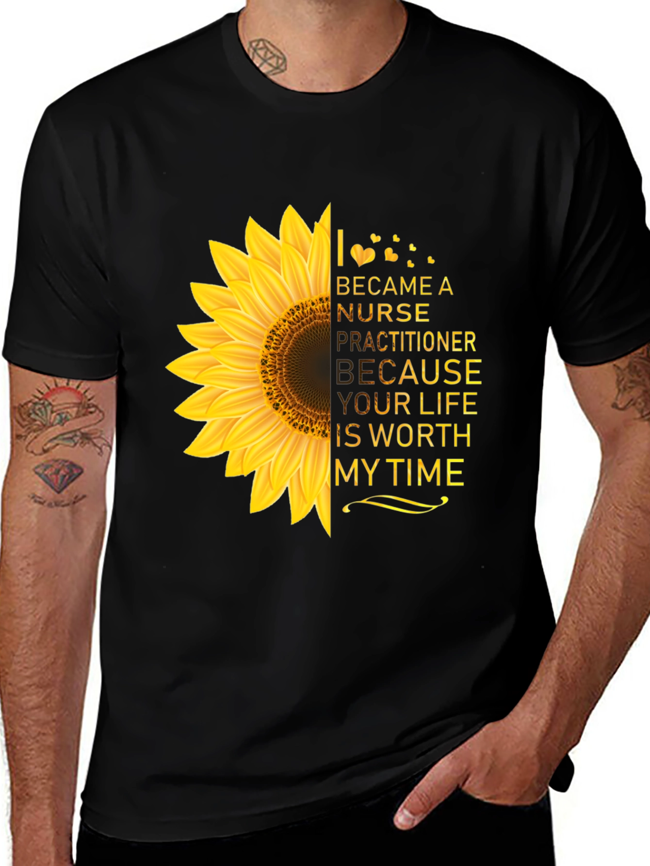 Variant 26 of Nurse Practitioner Sunflower Tee