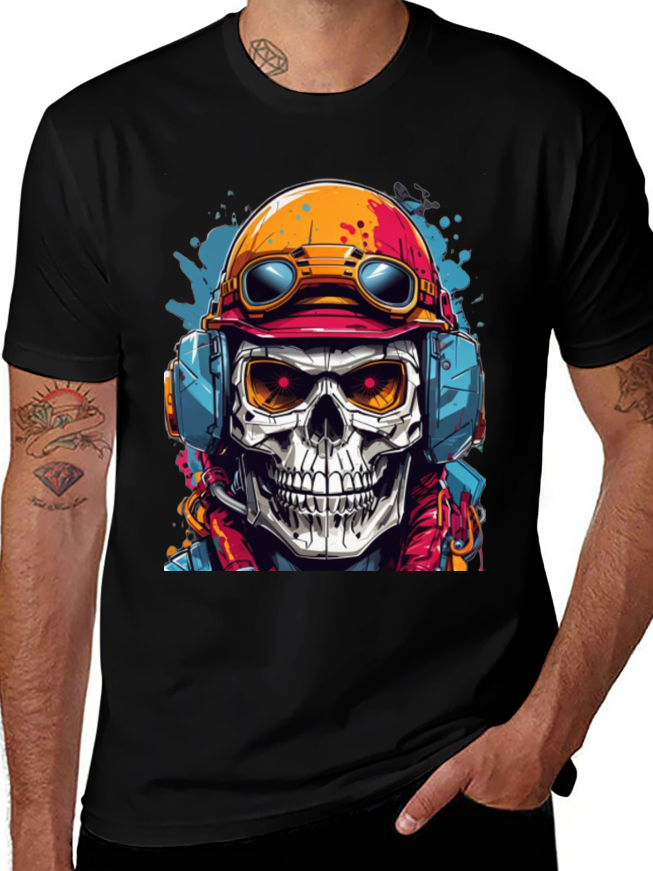 Variant 21 of Skull Pilot Graphic Tee - Cool & Edgy Design