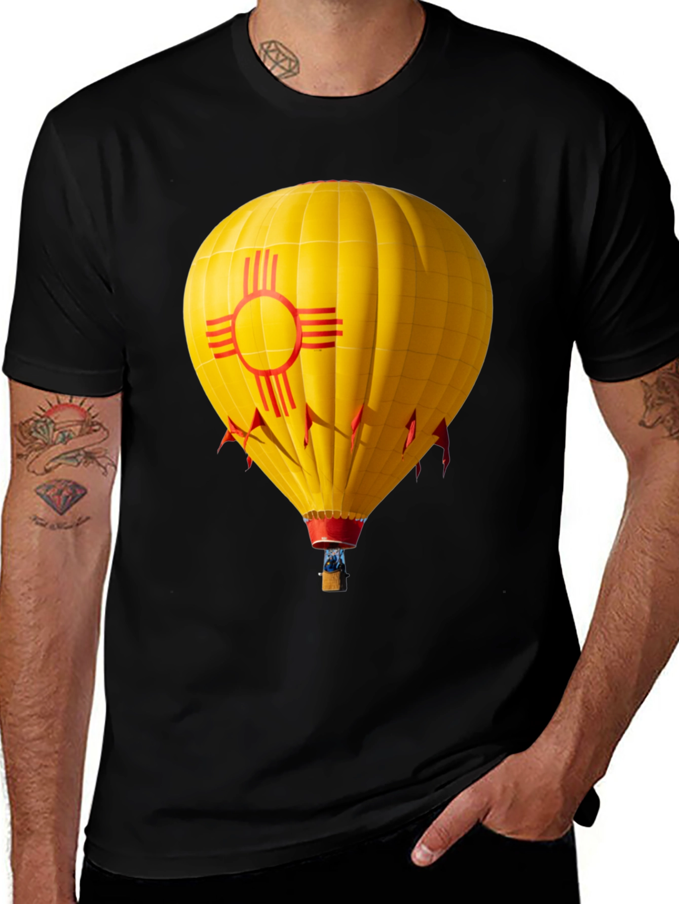 New Mexico Zia Hot Air Balloon T-Shirt