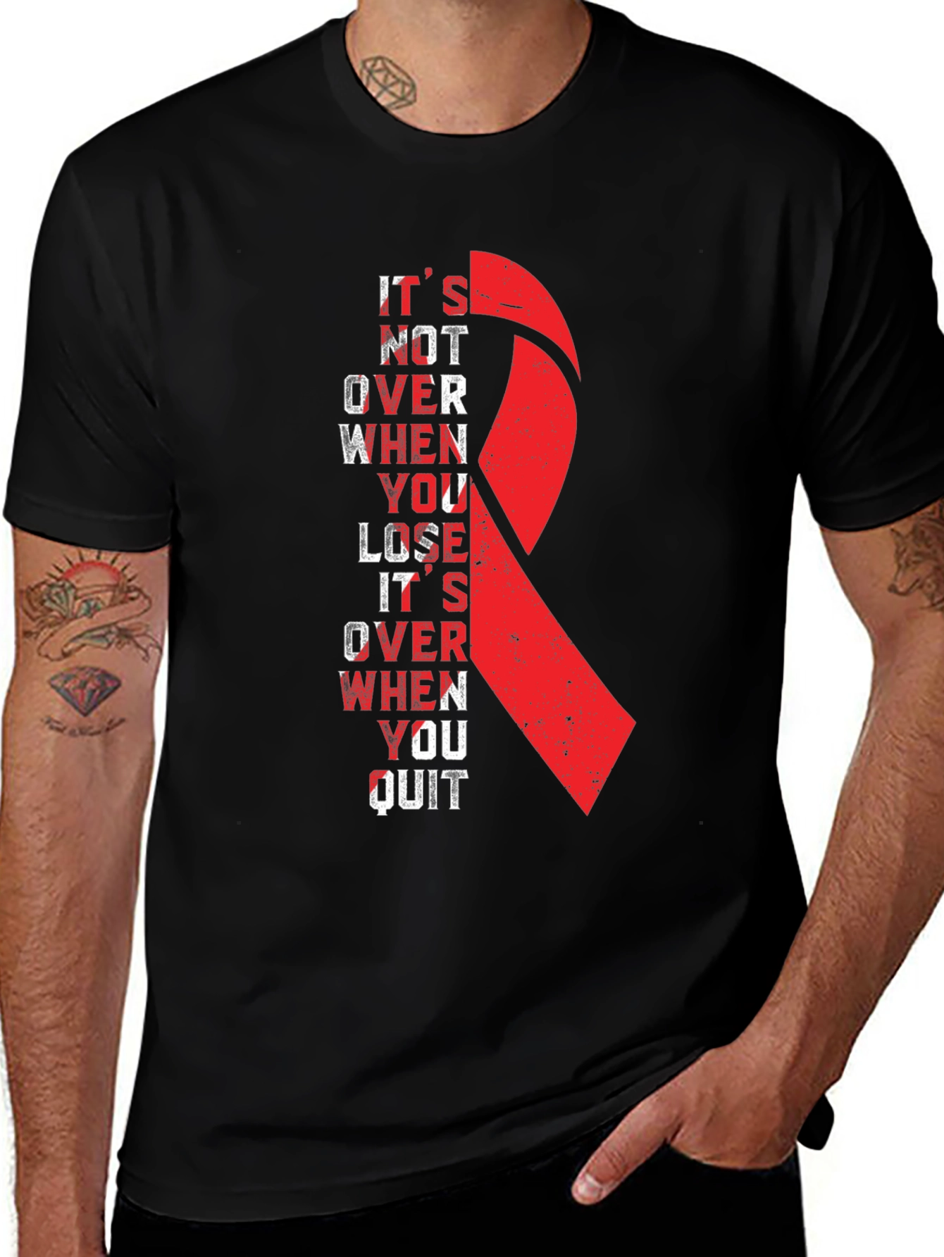 Variant 24 of Inspirational Ribbon Graphic T-Shirt