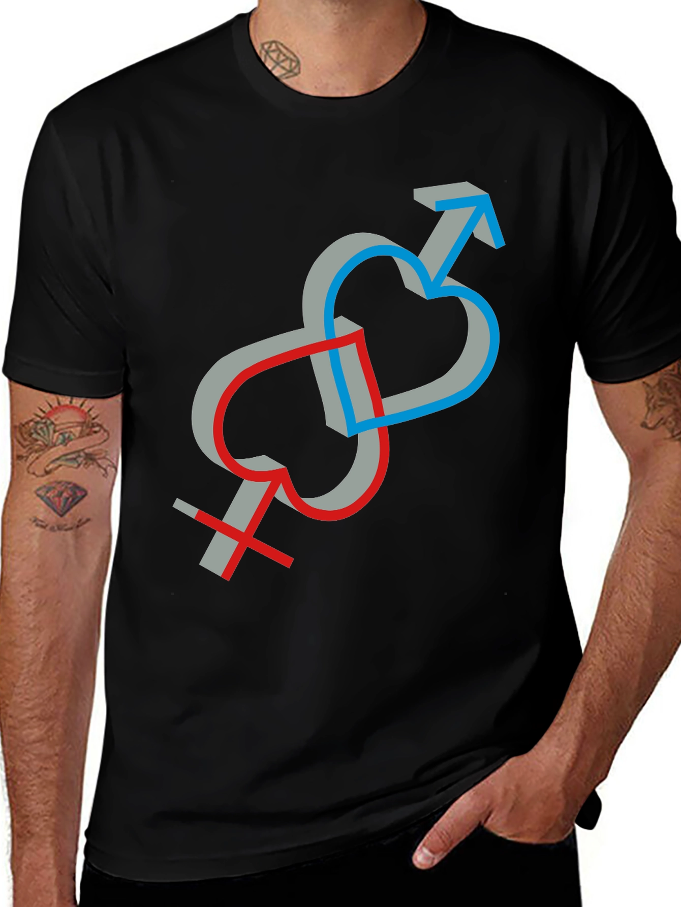 Variant 22 of Symbolic Love Intertwined Unisex T-Shirt