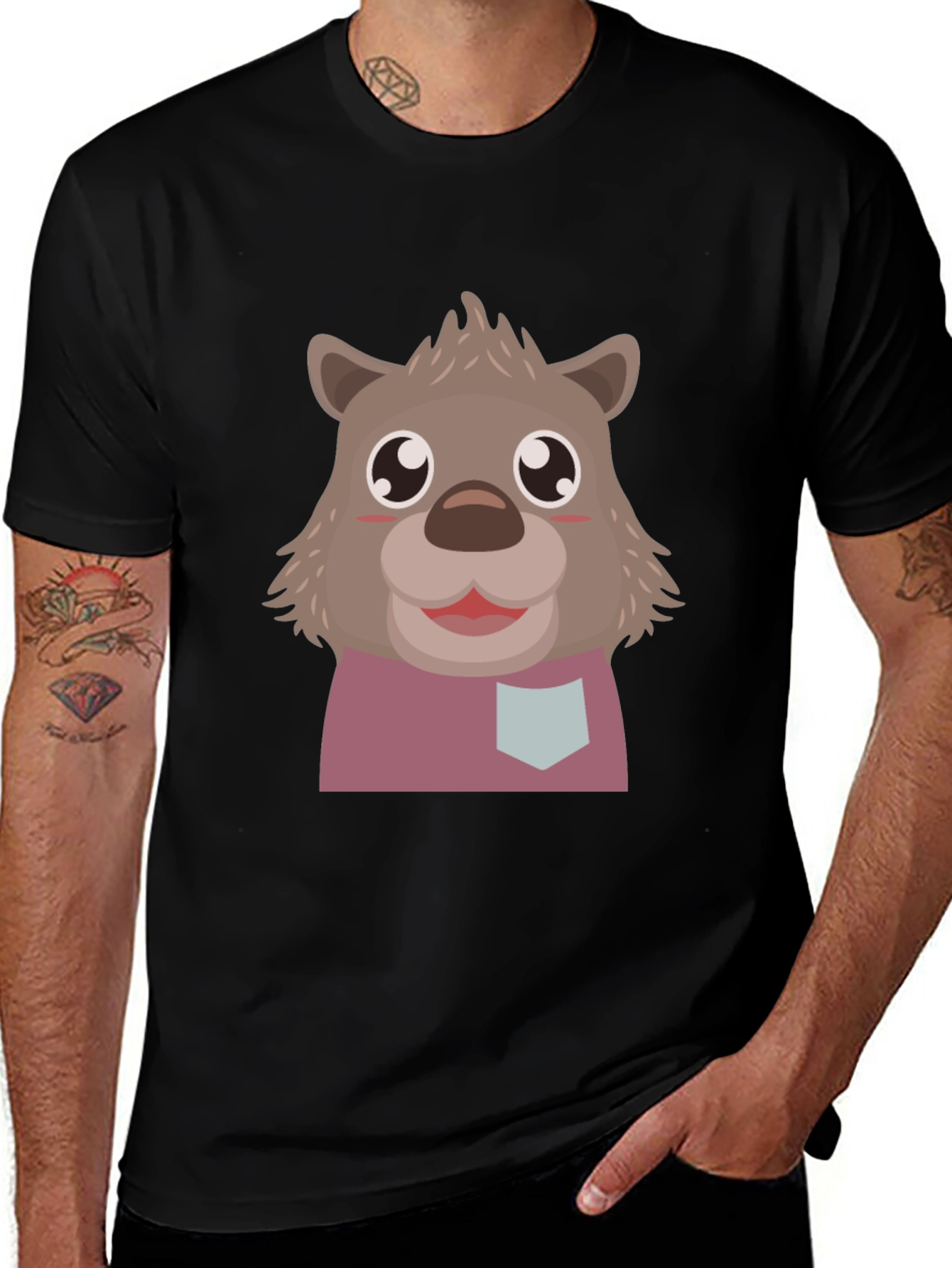 Variant 23 of Cartoon Wombat Graphic Tee