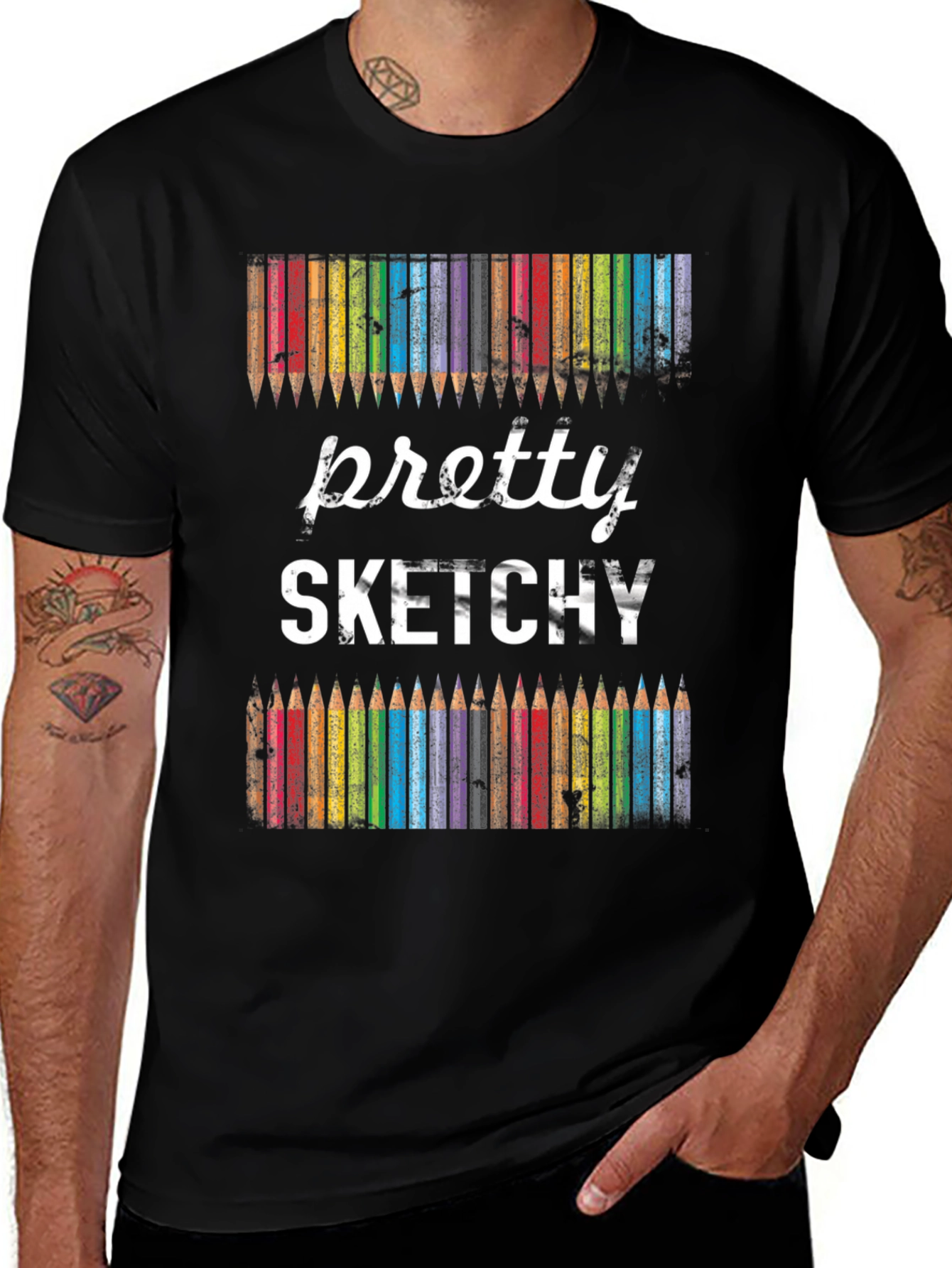 Variant 14 of Pretty Sketchy Graphic Tee - Artist Humor T-Shirt