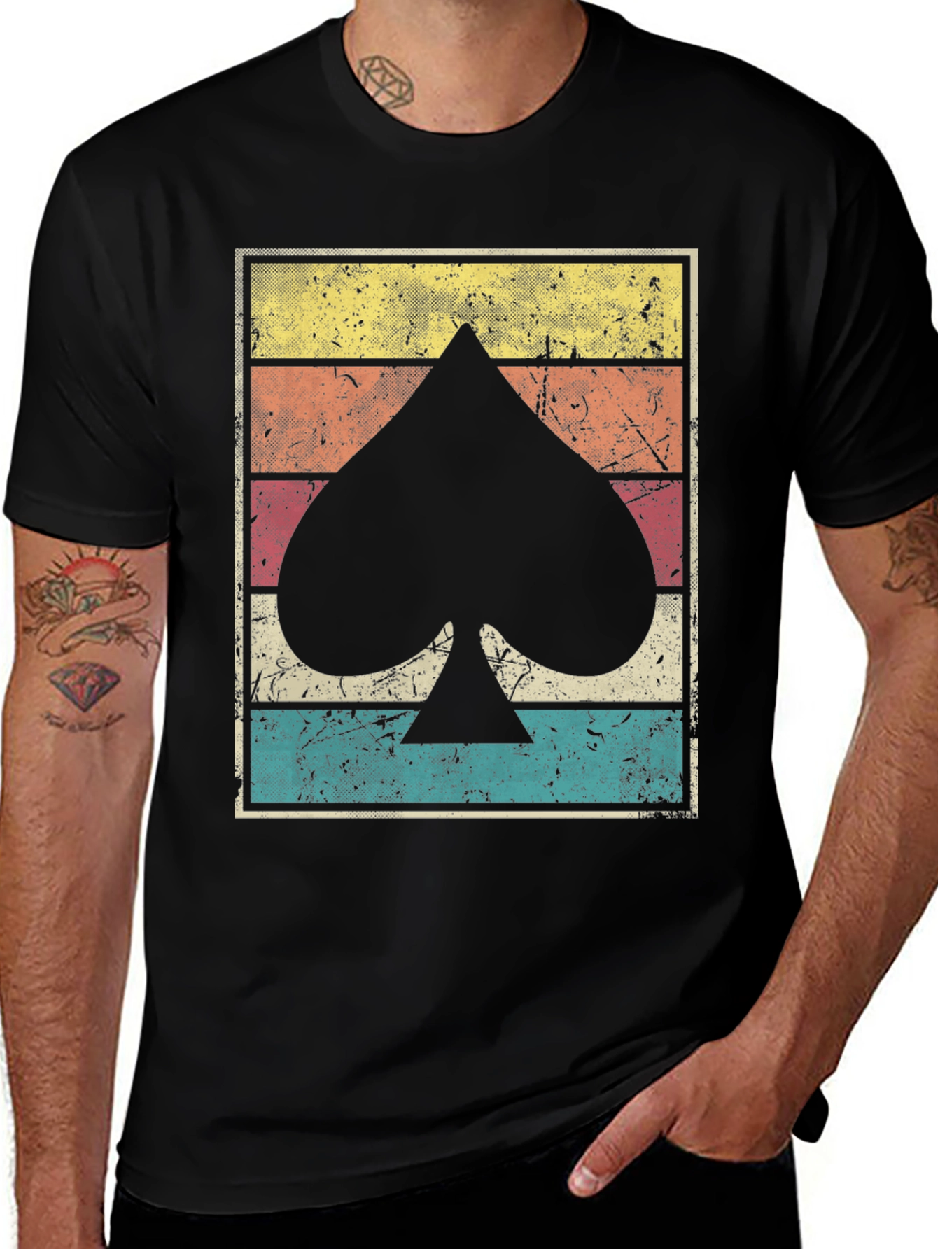 Variant 8 of Retro Spade Card Graphic Tee