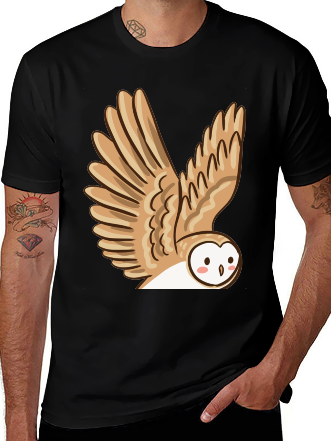 Variant 11 of Owl Graphic T-Shirt - Cute Bird Tee