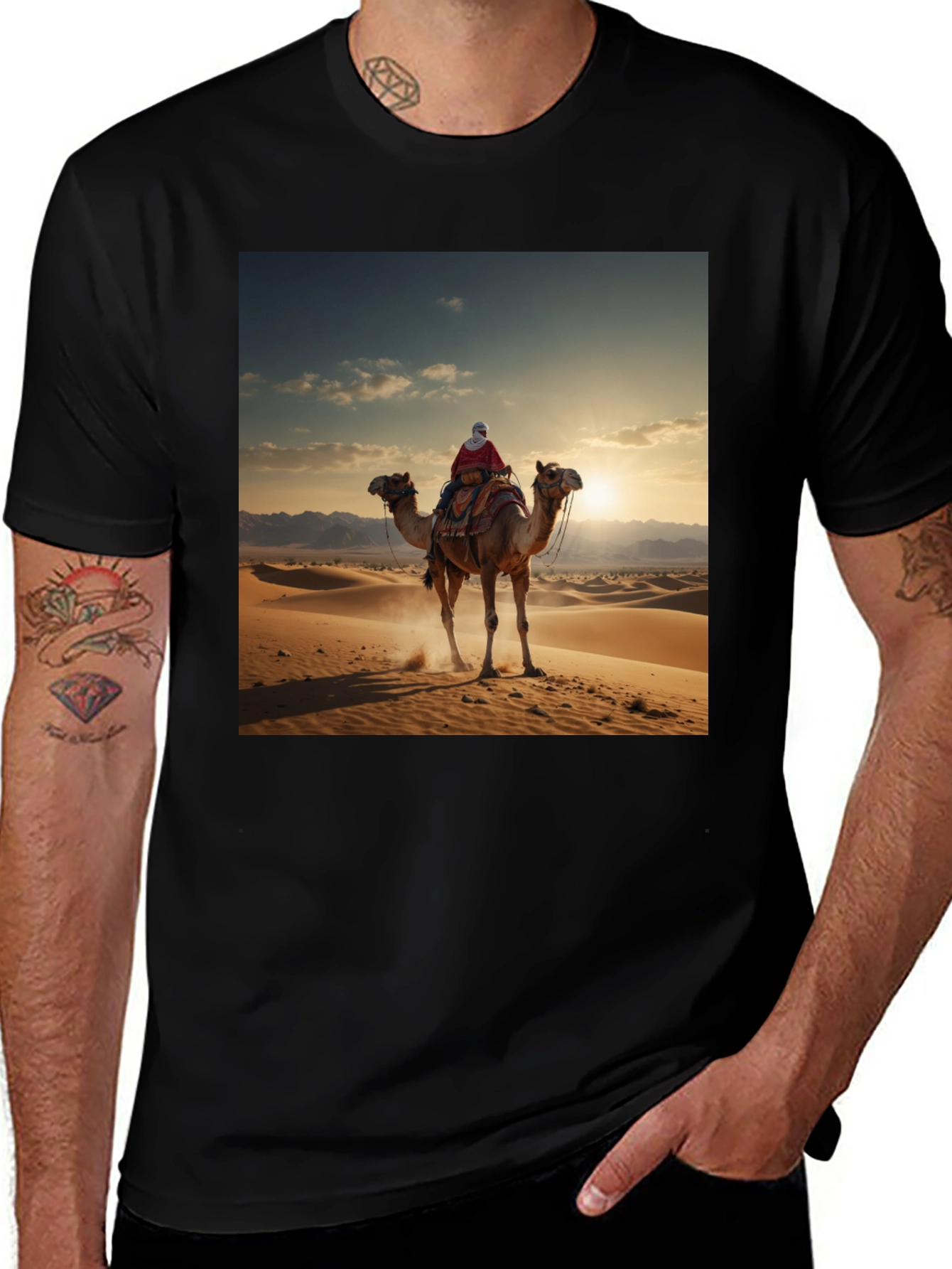 Variant 3 of Camel Desert Graphic T-Shirt