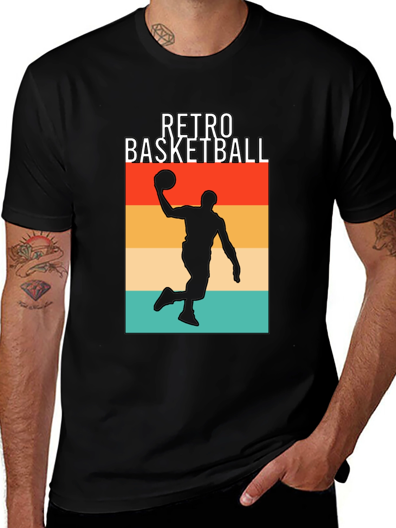 Variant 26 of Retro Basketball Player Graphic Tee