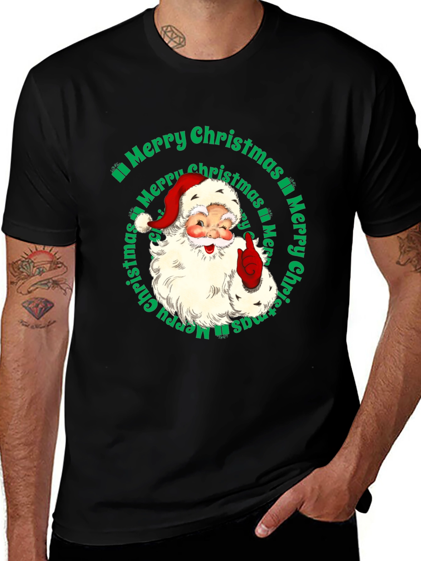 Variant 23 of Festive Santa Merry Christmas Graphic Tee