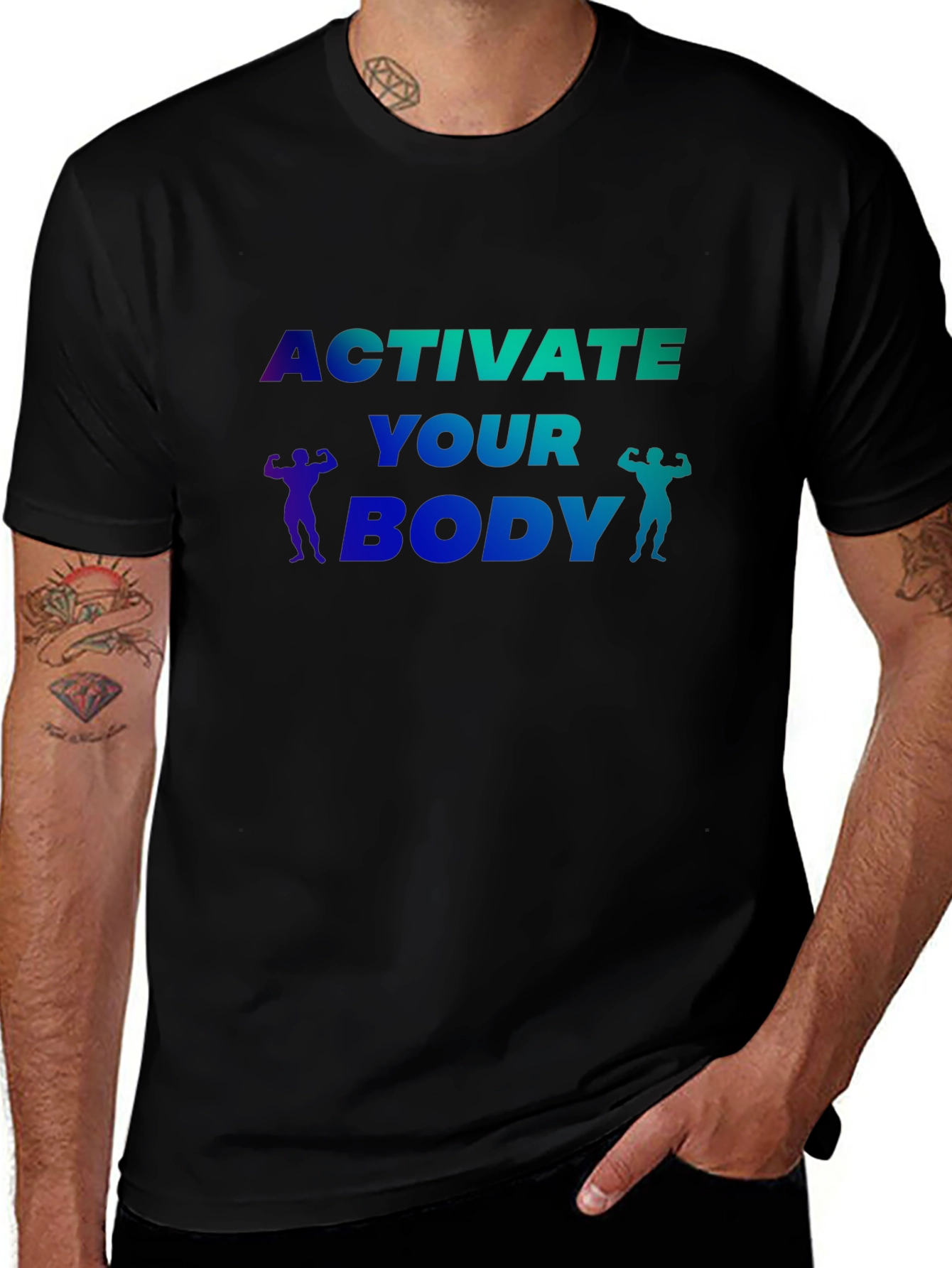 Variant 27 of Activate Your Body Graphic Tee - Workout Shirt