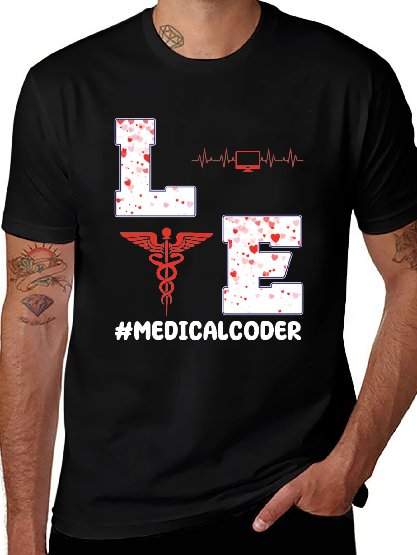 Variant 16 of Medical Coder Love Graphic Tee