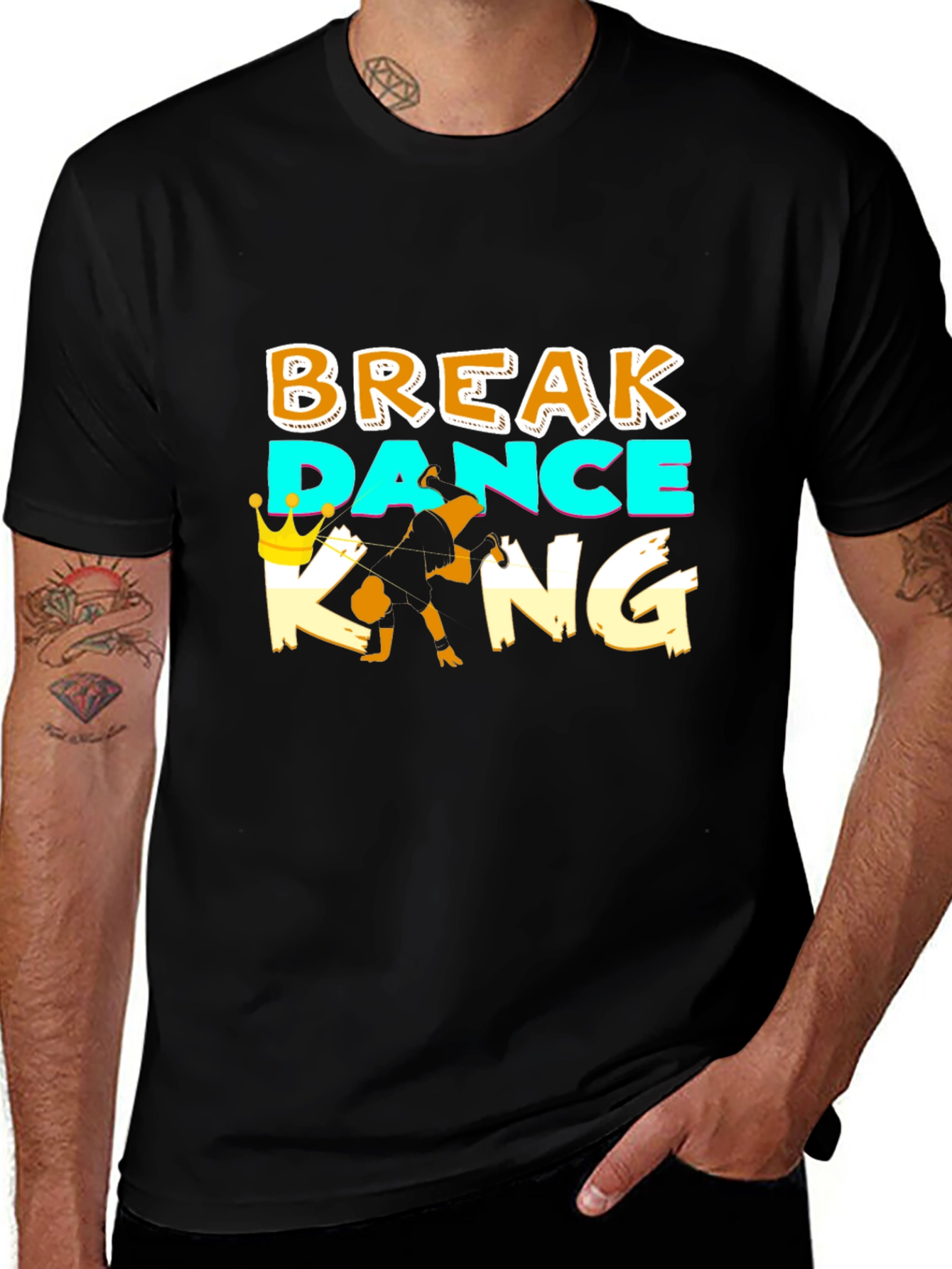 Variant 16 of Break Dance King T-Shirt - Black