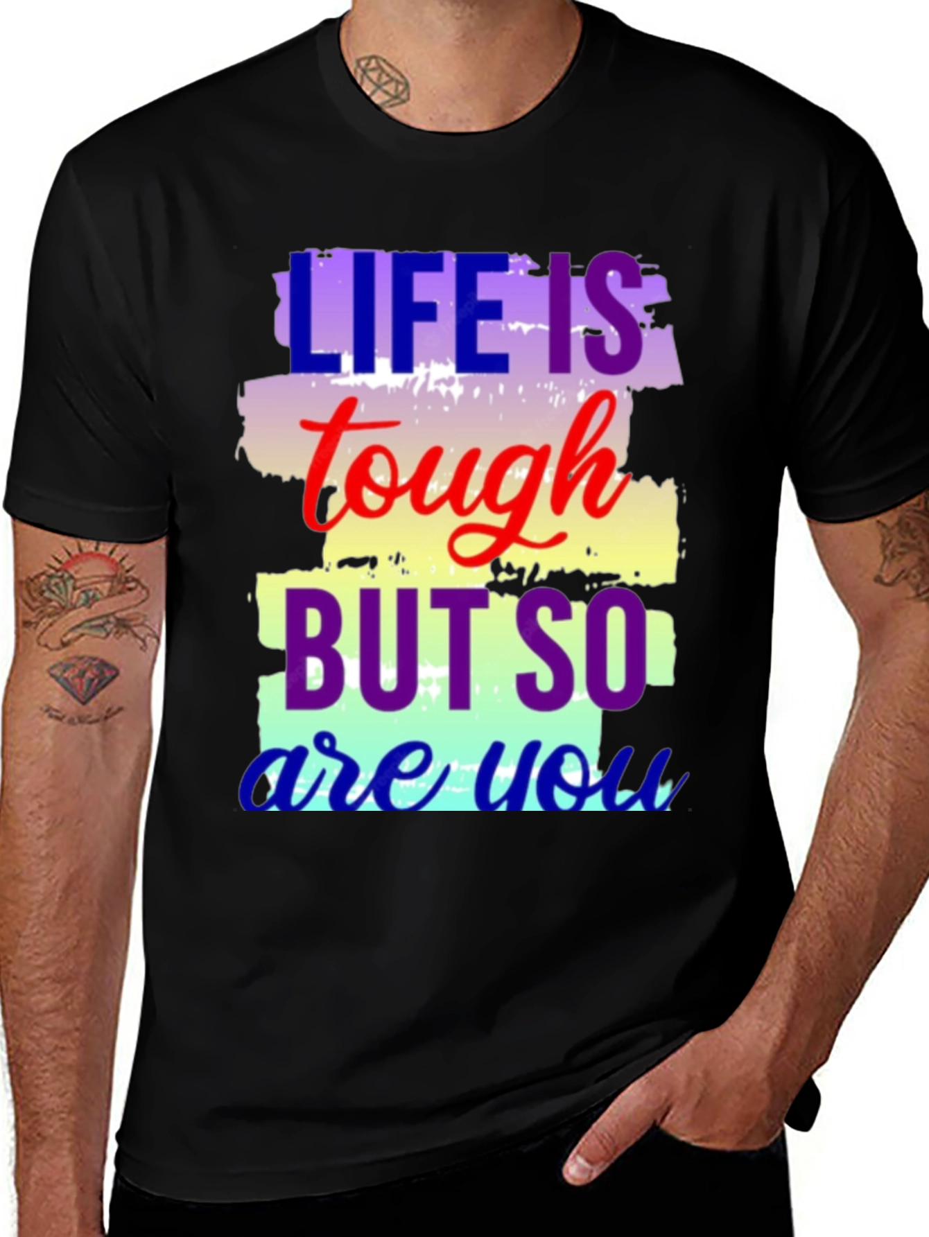 Variant 22 of Inspirational T-Shirt - Life is Tough But So Are You