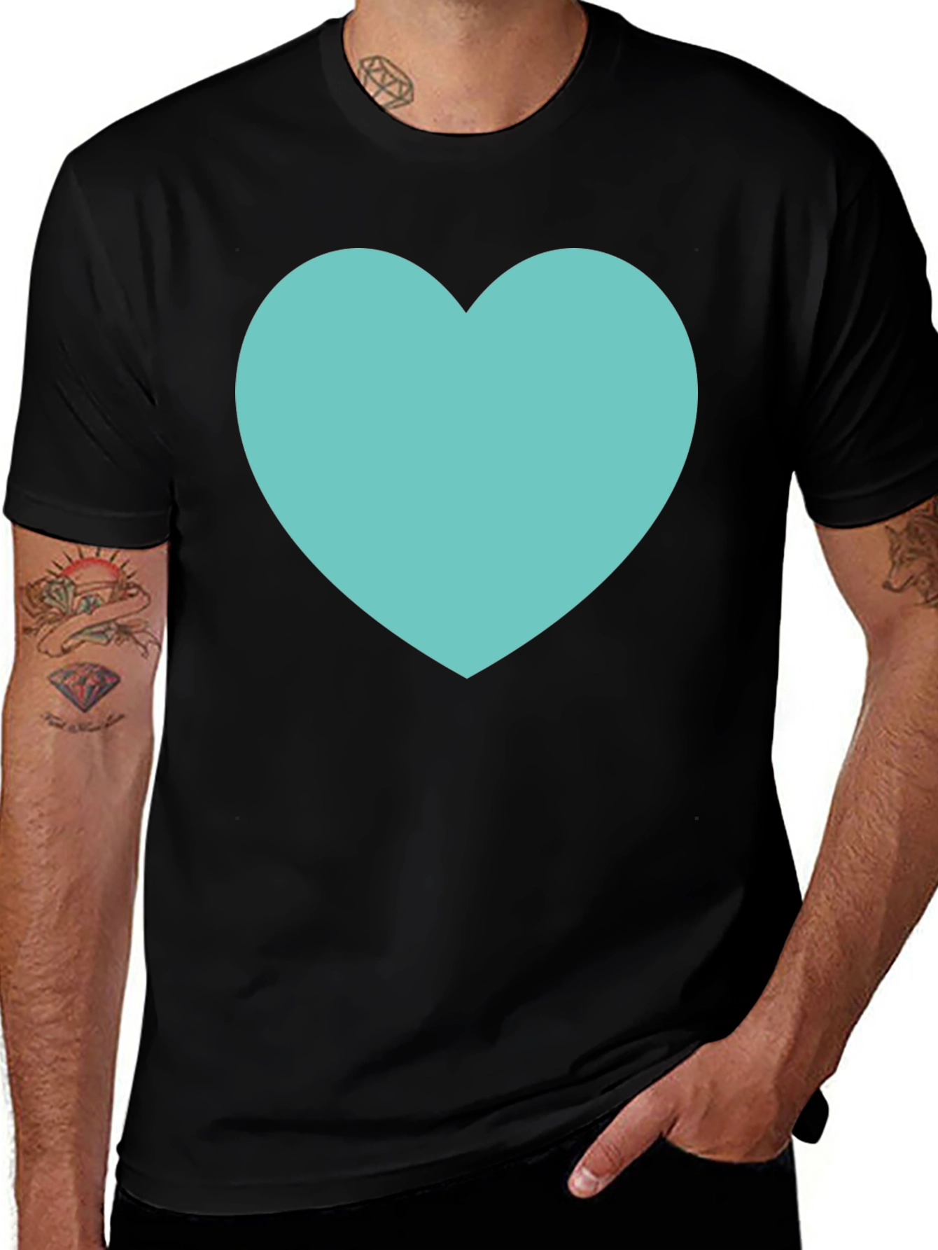 Variant 7 of Heart Graphic T-Shirt - Modern Casual Tee