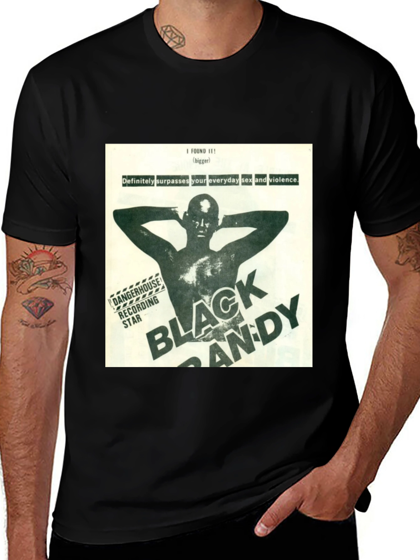 Variant 8 of Black Andy Graphic T-Shirt - Dangerhouse Recording Star