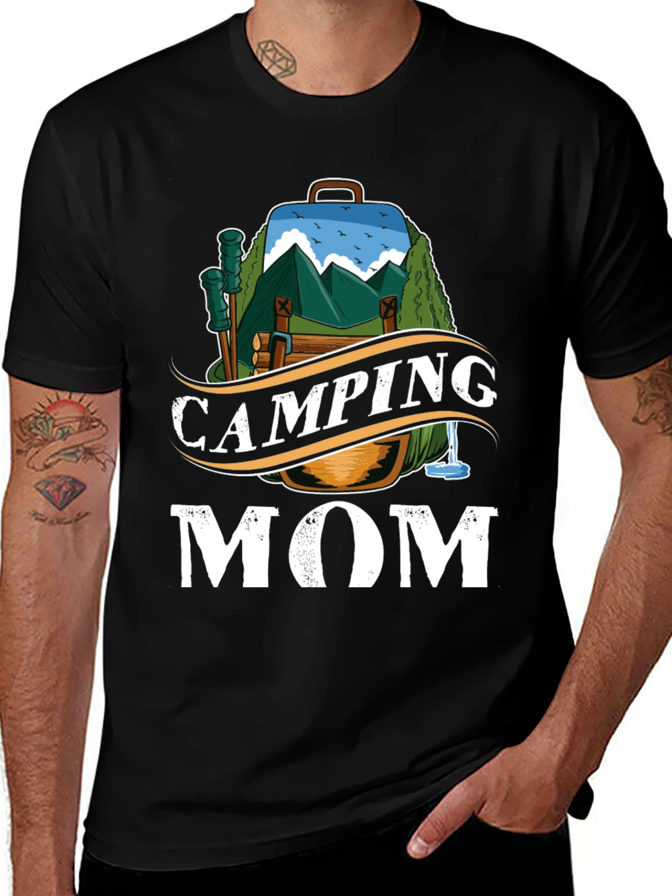 Variant 27 of Camping Mom Graphic Tee