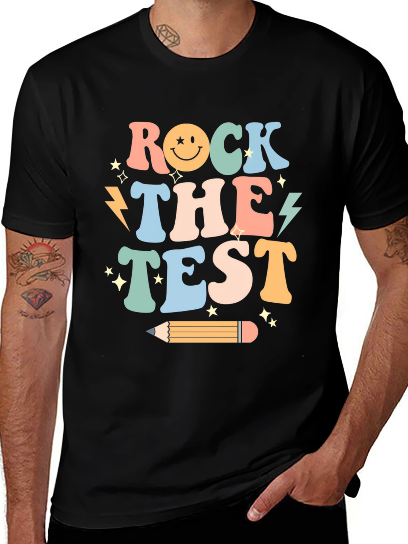 Variant 21 of Rock The Test T-Shirt - Teacher Student Testing Day Tee