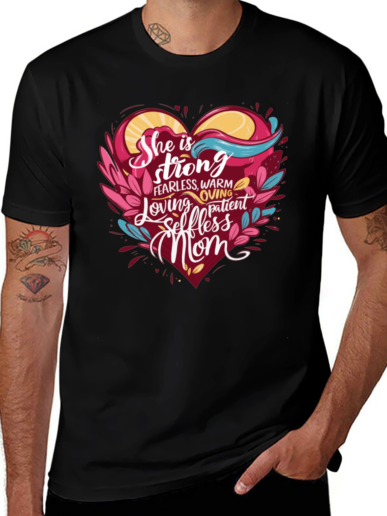 Variant 3 of She is Strong Mom T-Shirt