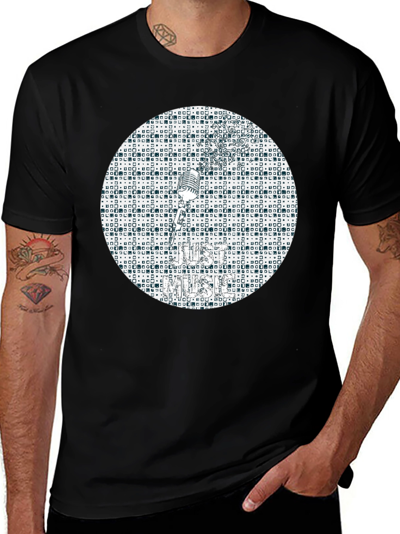Variant 27 of Retro Music T-Shirt - Classic Mic Design