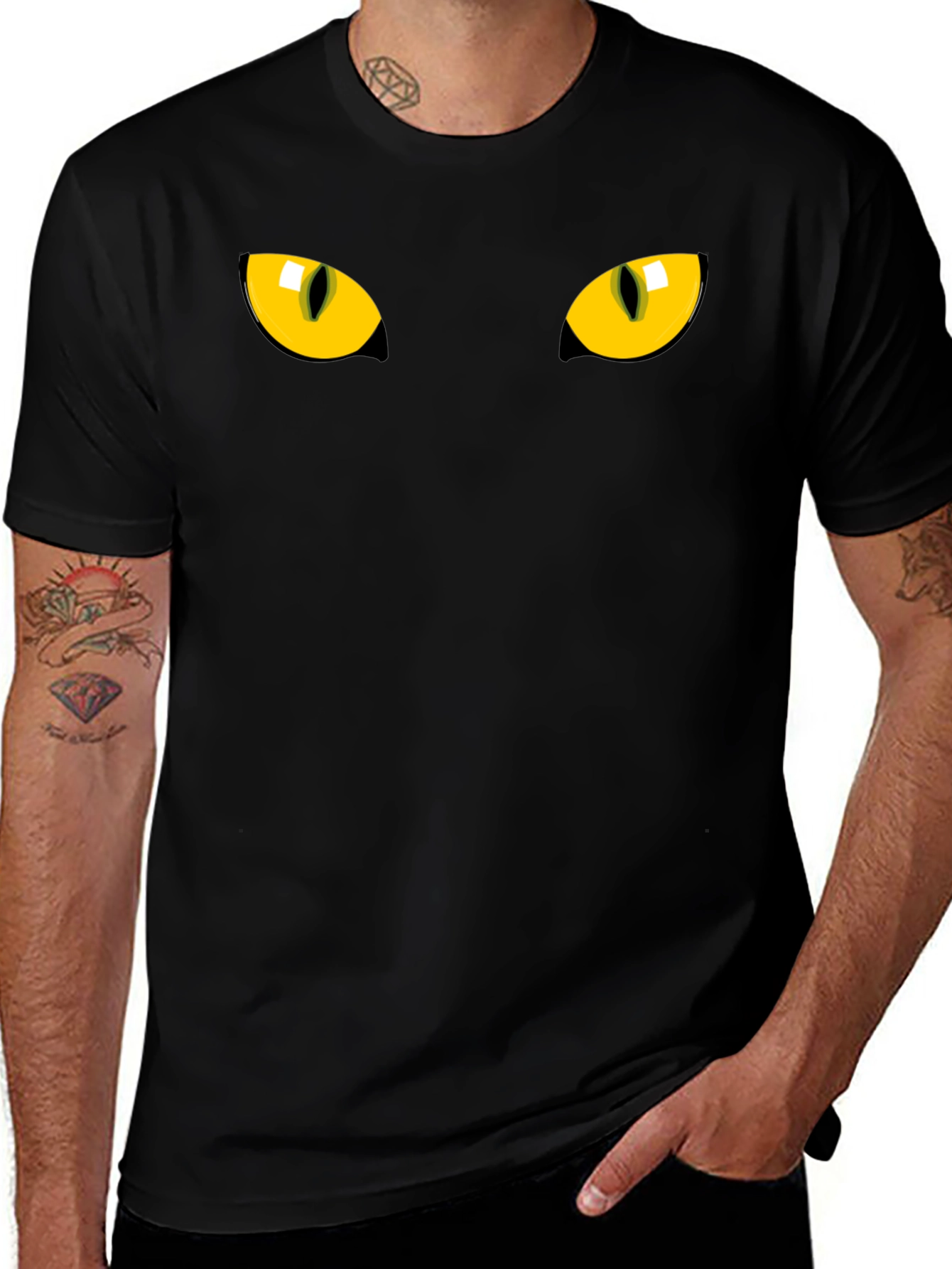 Variant 28 of Black Cat Eyes Graphic T-Shirt
