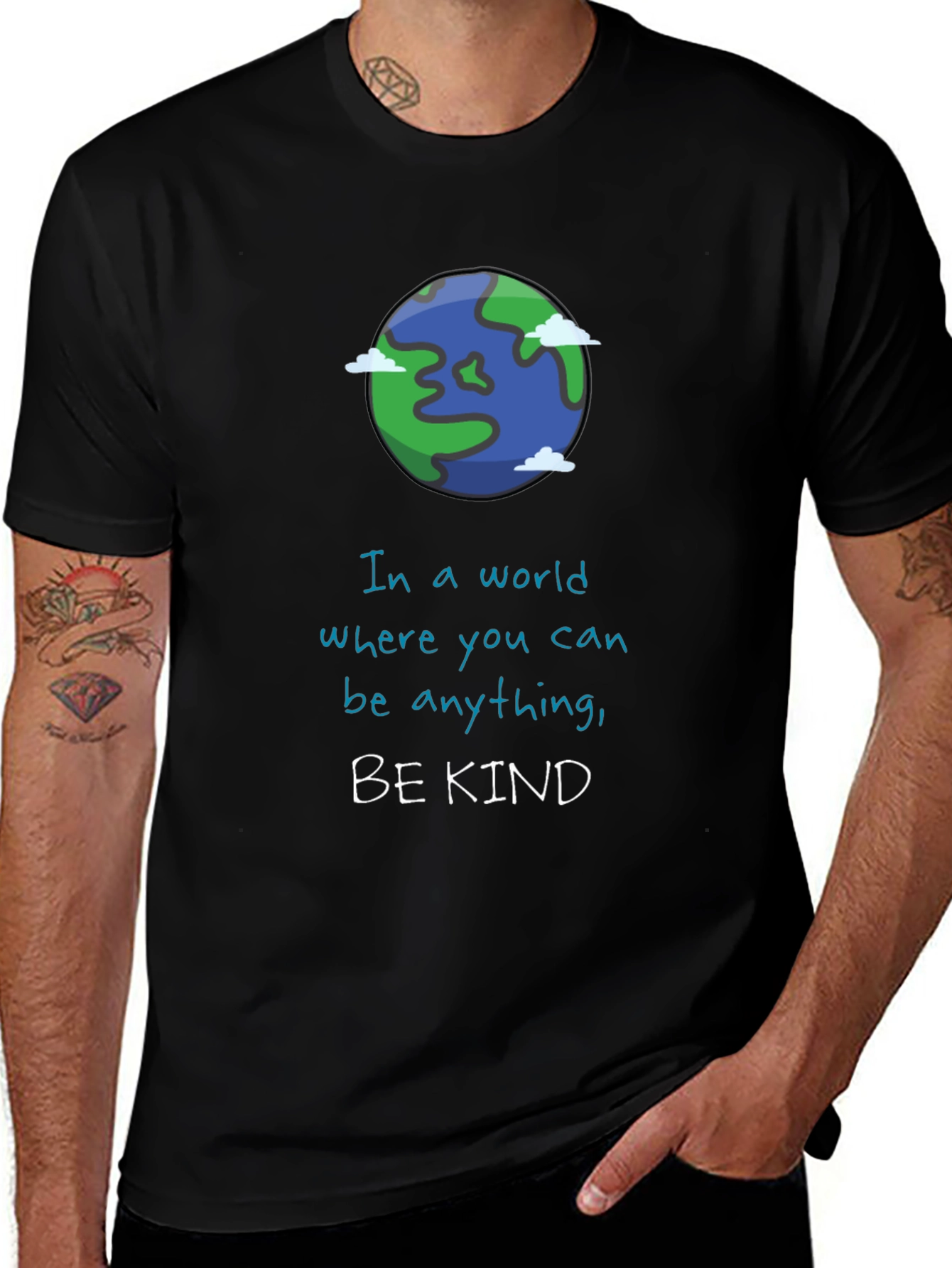 Be Kind Earth Graphic T-Shirt - Eco Friendly Tee