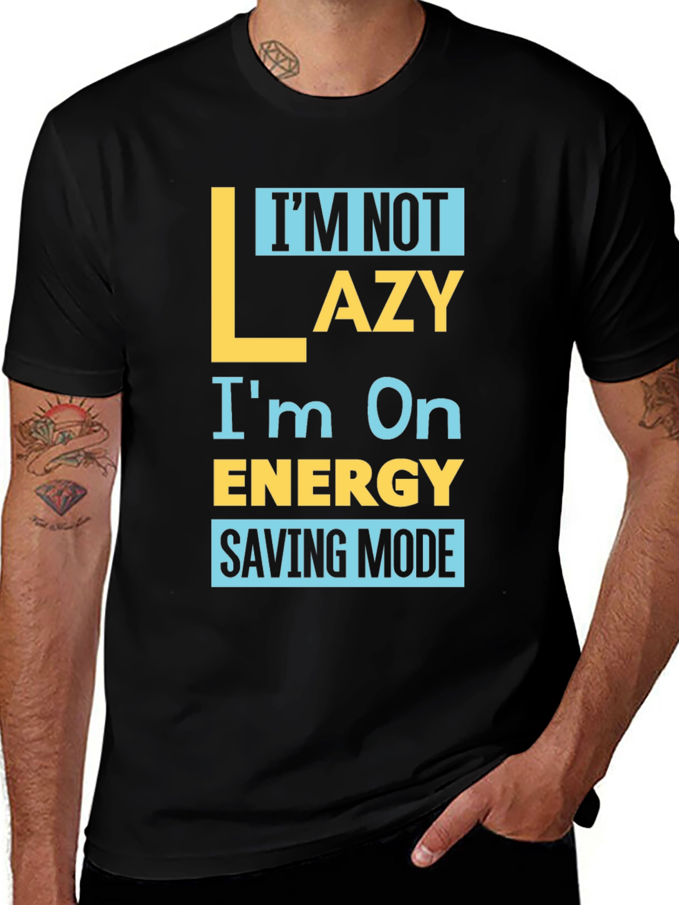 Variant 18 of Funny Energy Saving Mode Graphic Tee