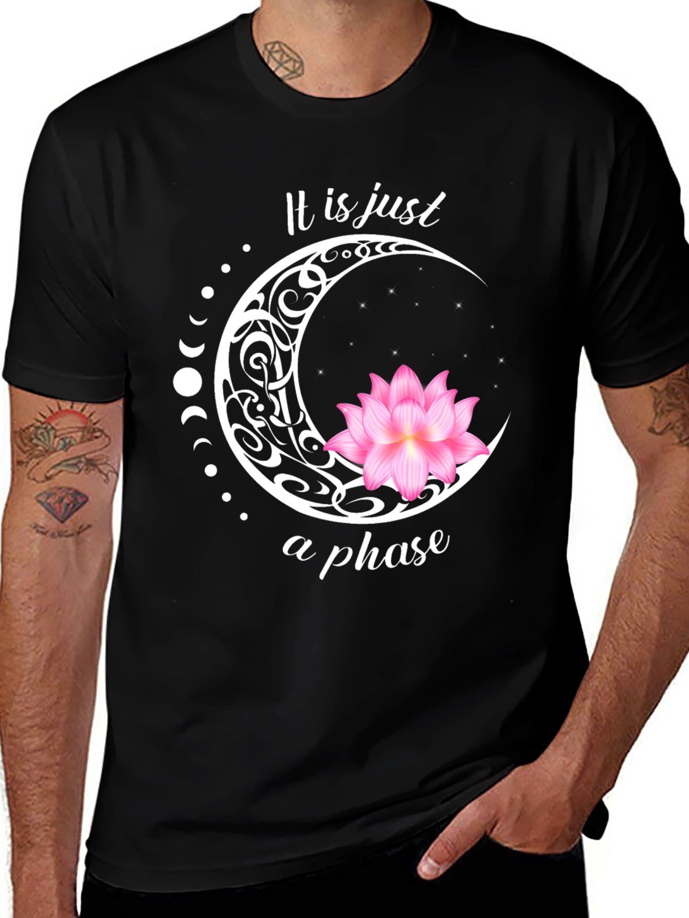 Variant 30 of It is just a phase moon phase tee