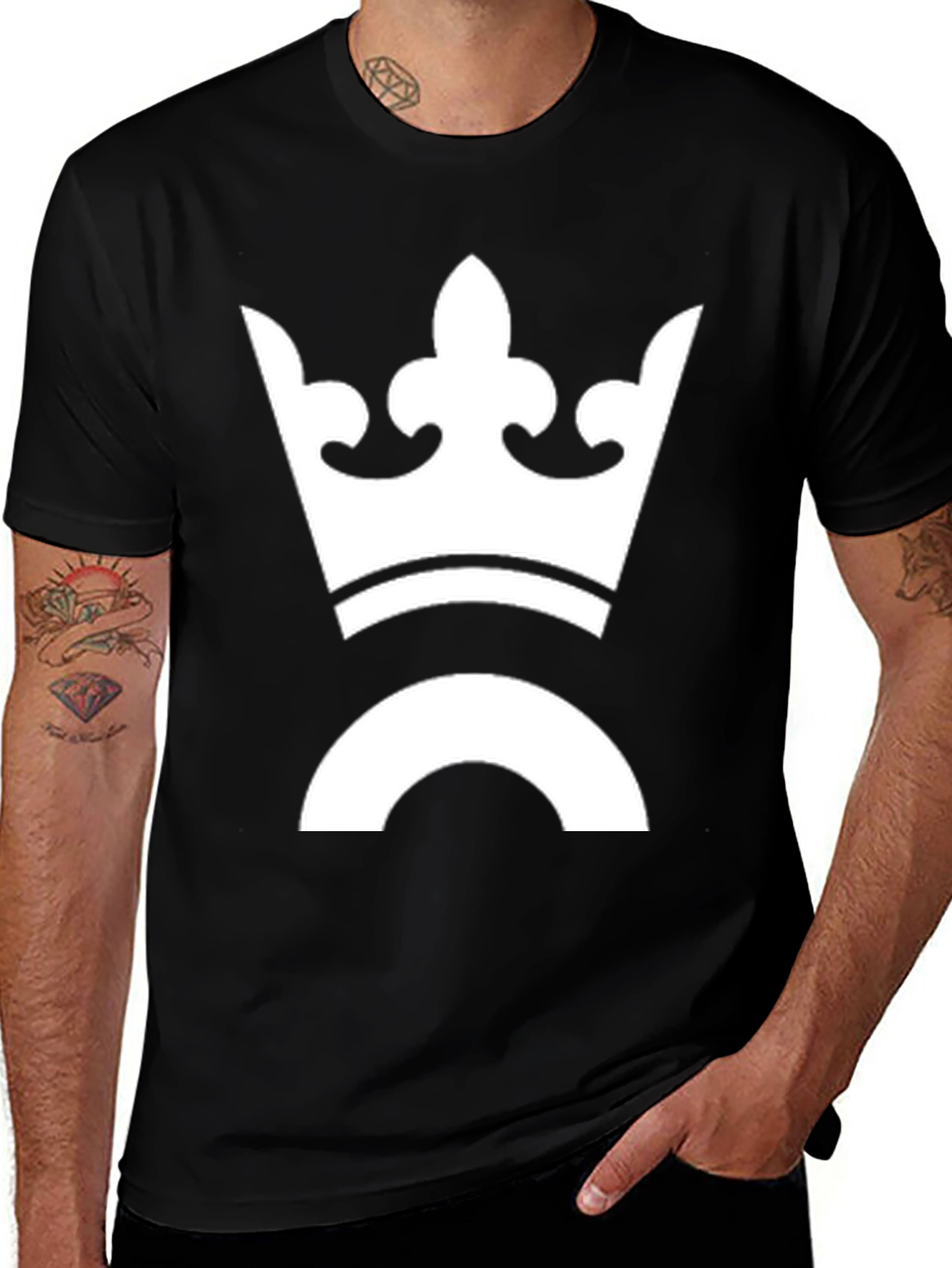 Variant 22 of Crown Graphic Tee - Black, Stylish & Modern