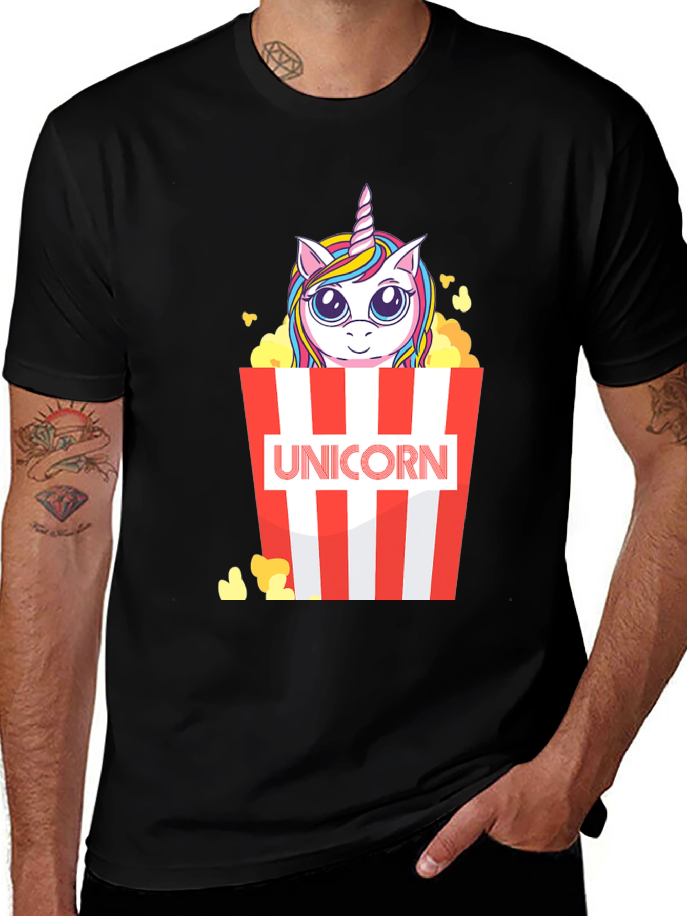 Variant 23 of Unicorn Popcorn Graphic T-Shirt