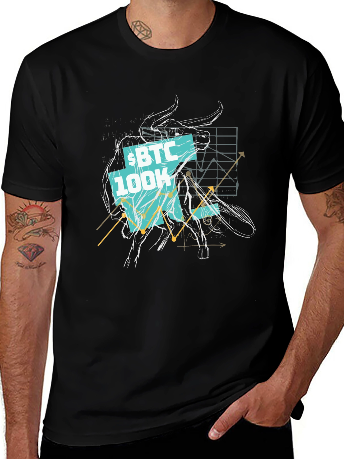 Variant 17 of BTC 100K Bull Run Graphic Tee - Crypto Investor T-Shirt