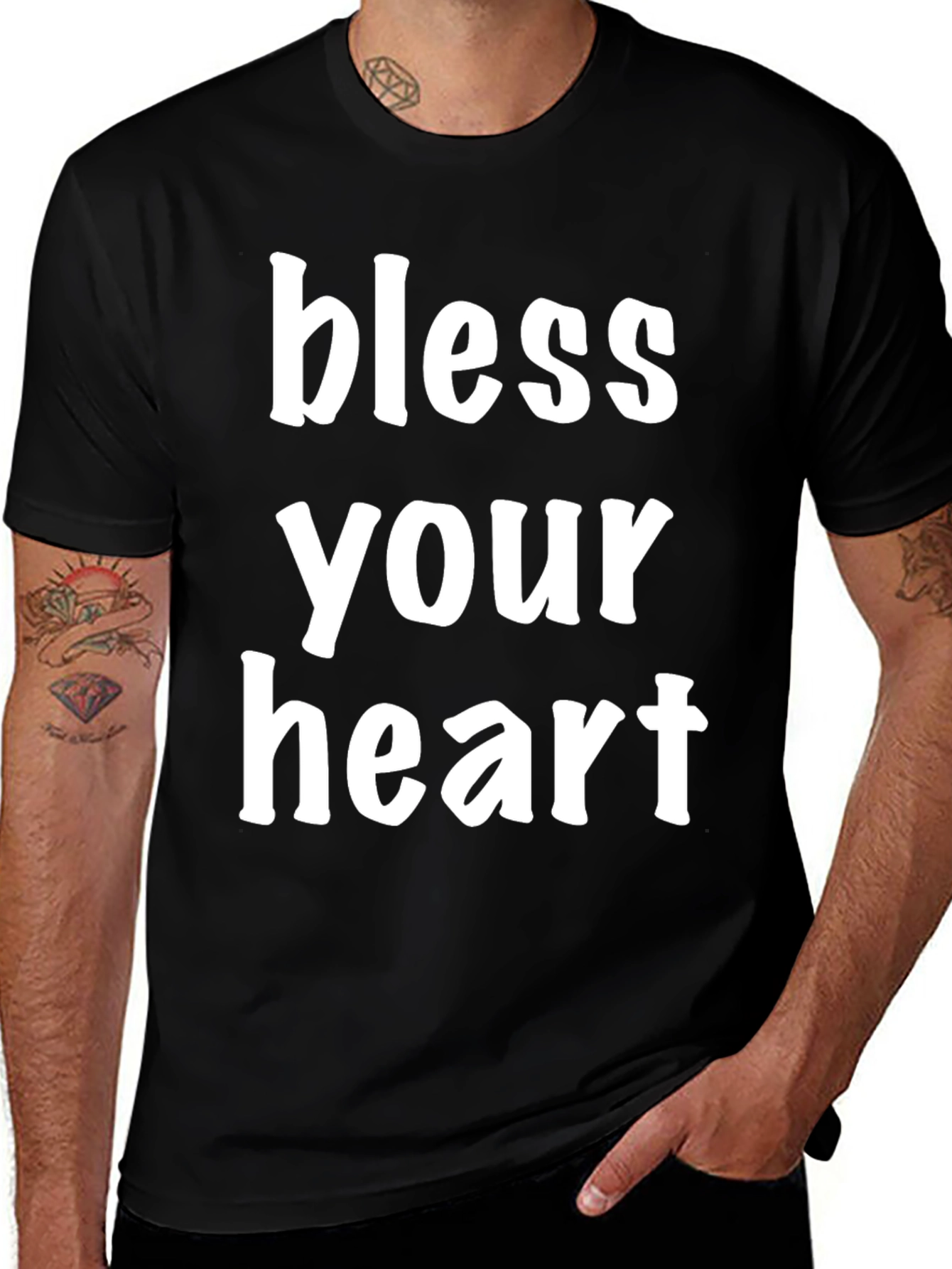 Variant 15 of Bless Your Heart Graphic Tee - Soft Cotton Blend