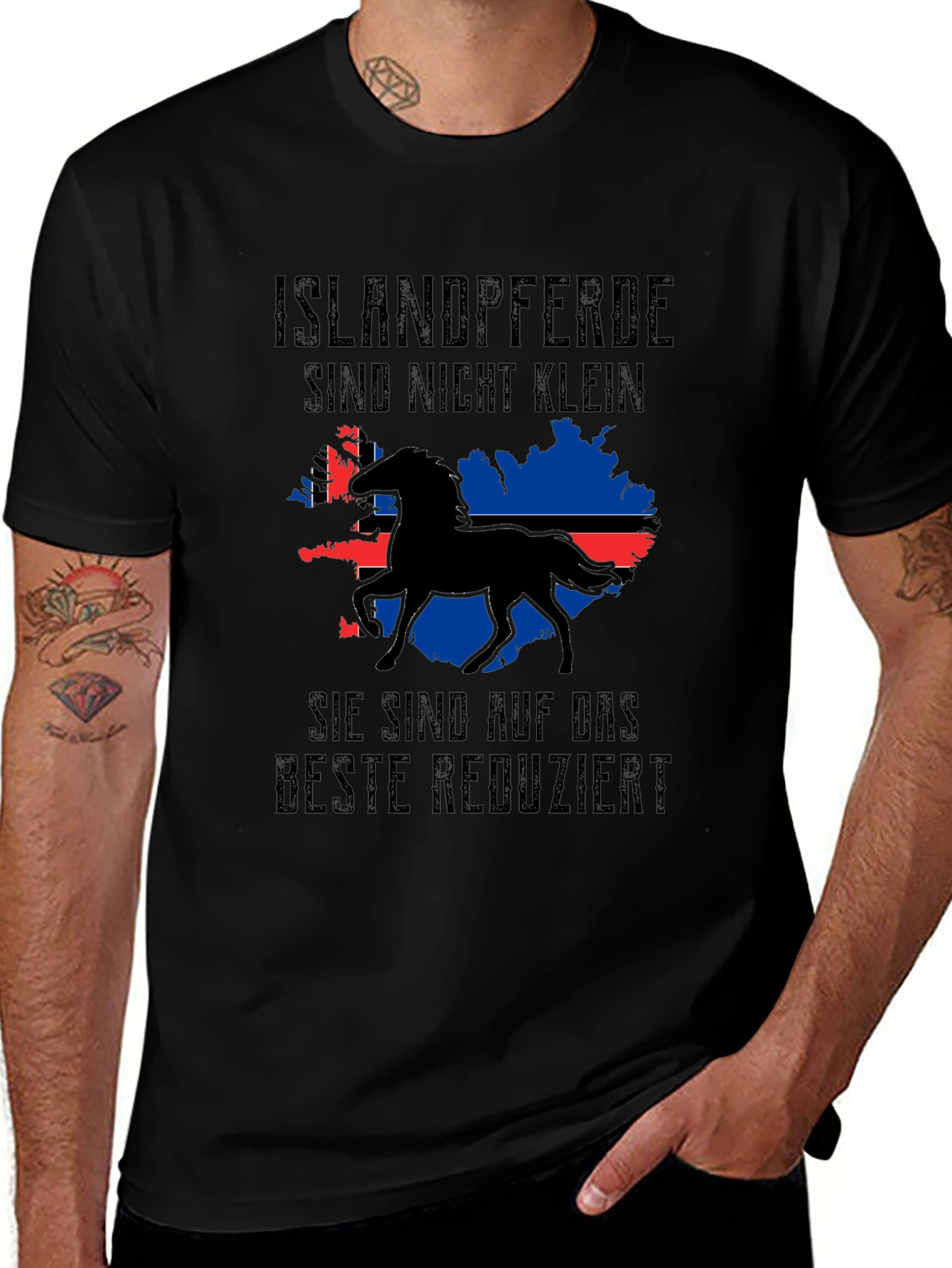 Icelandic Horse T-Shirt - Iceland Flag Design