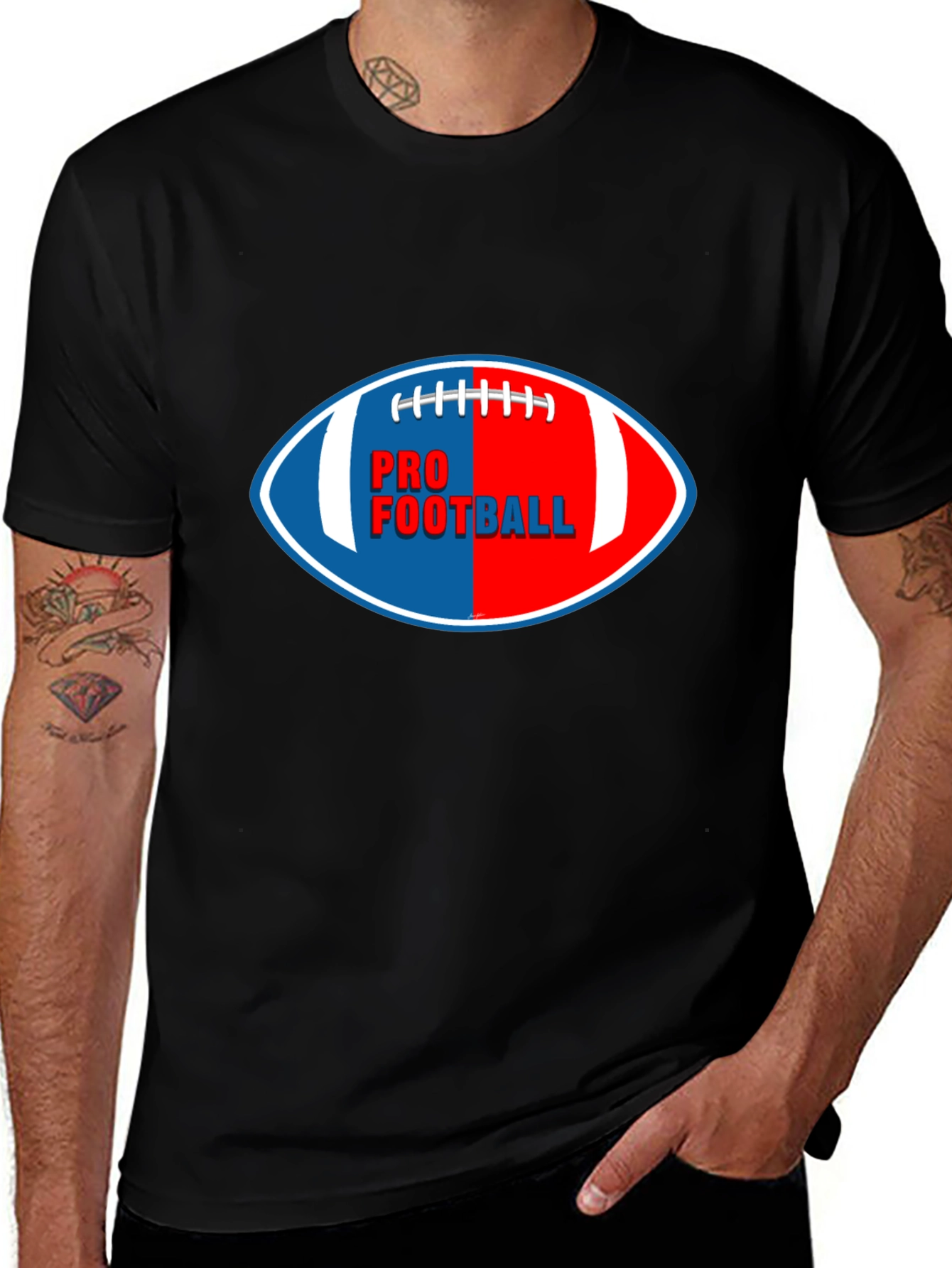 Black Pro Football Graphic T-Shirt | Sportswear main image