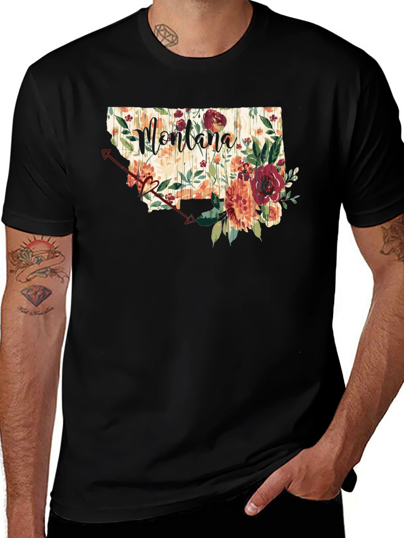 Variant 8 of Floral Montana State T-Shirt