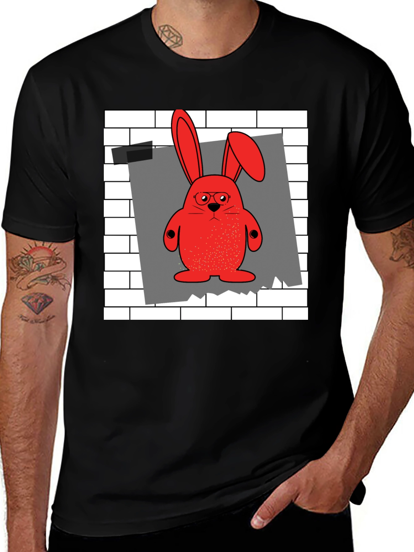 Variant 4 of Red Bunny Graphic T-Shirt - Quirky & Comfy