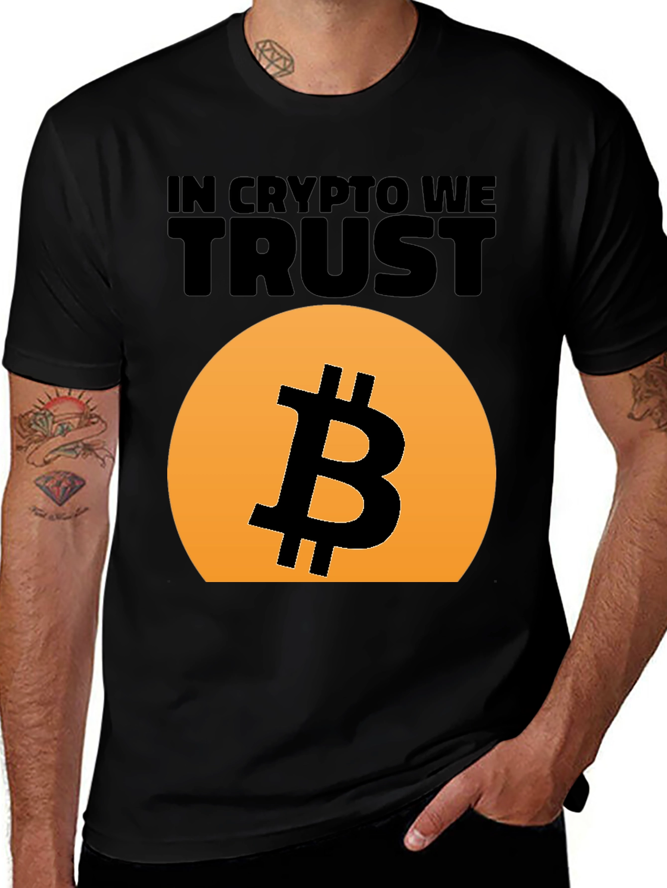 Variant 18 of In Crypto We Trust Bitcoin Graphic Tee