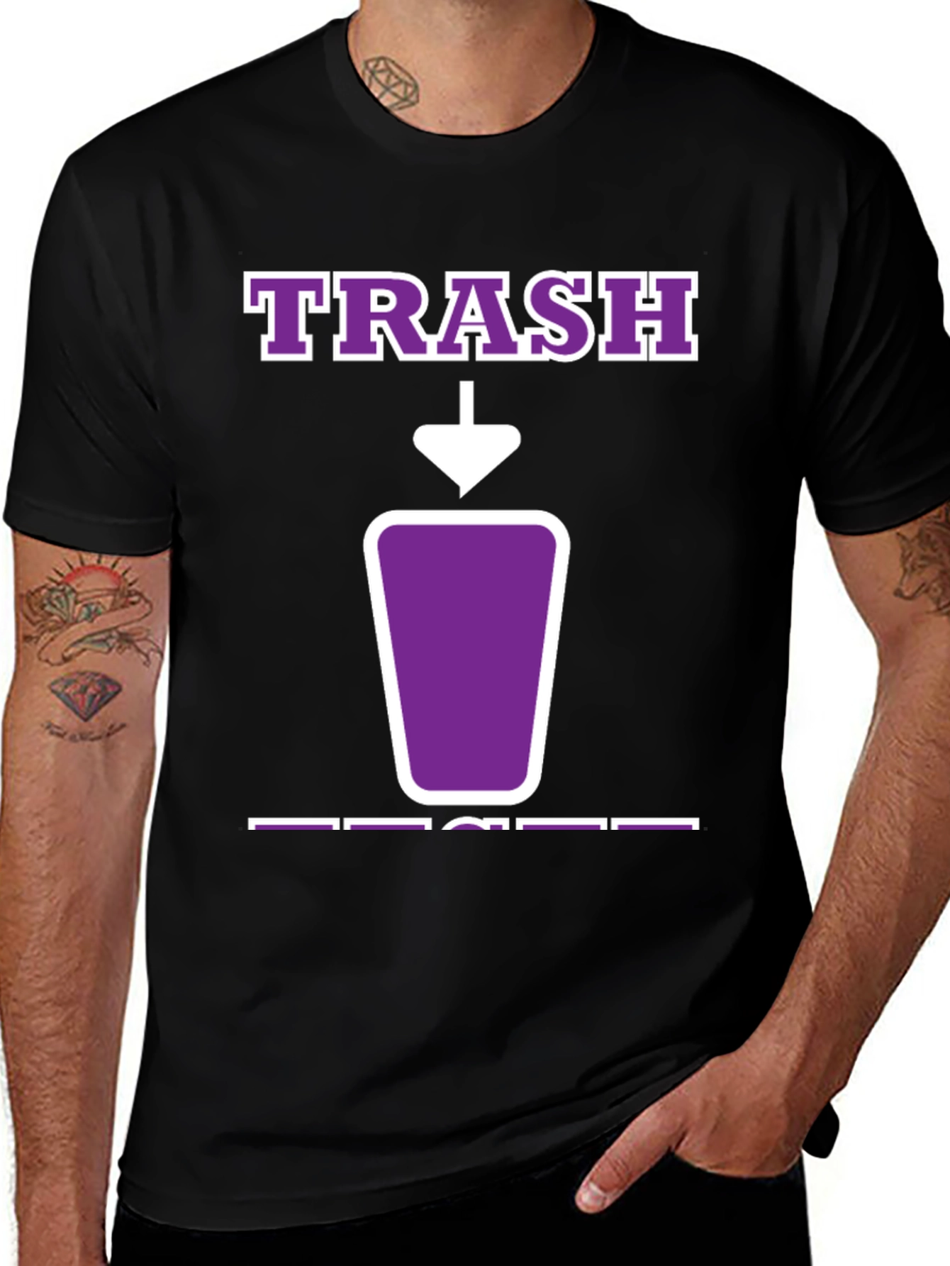Variant 4 of Trash T-Shirt - Purple Graphic Tee