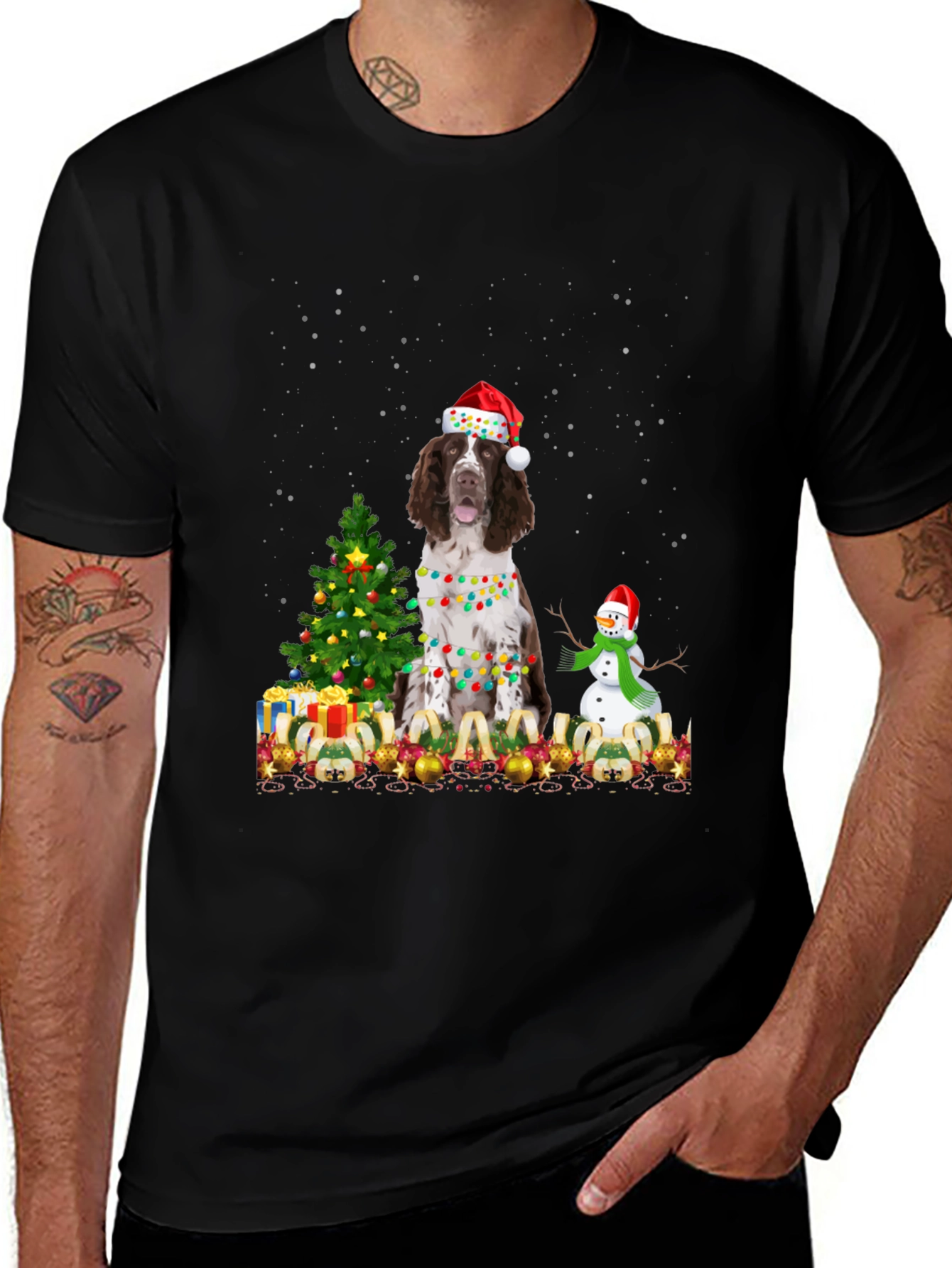 Holiday Dog T-Shirt - Christmas Decor