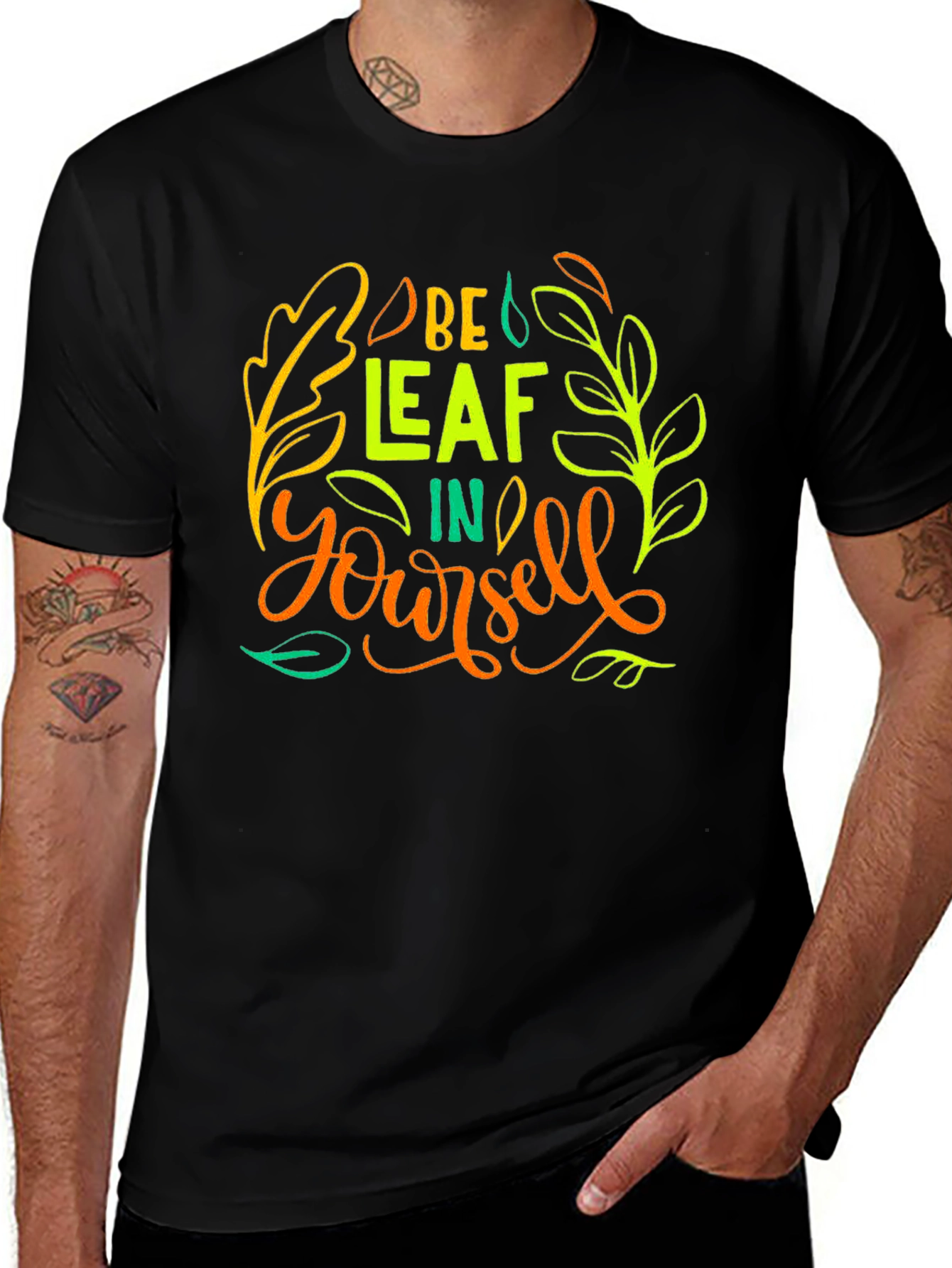 Variant 26 of Be-Leaf In Yourself Graphic T-Shirt