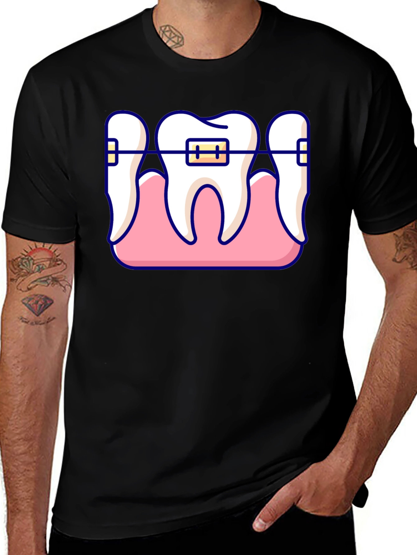 Variant 12 of Braces Graphic T-Shirt - Orthodontist Apparel