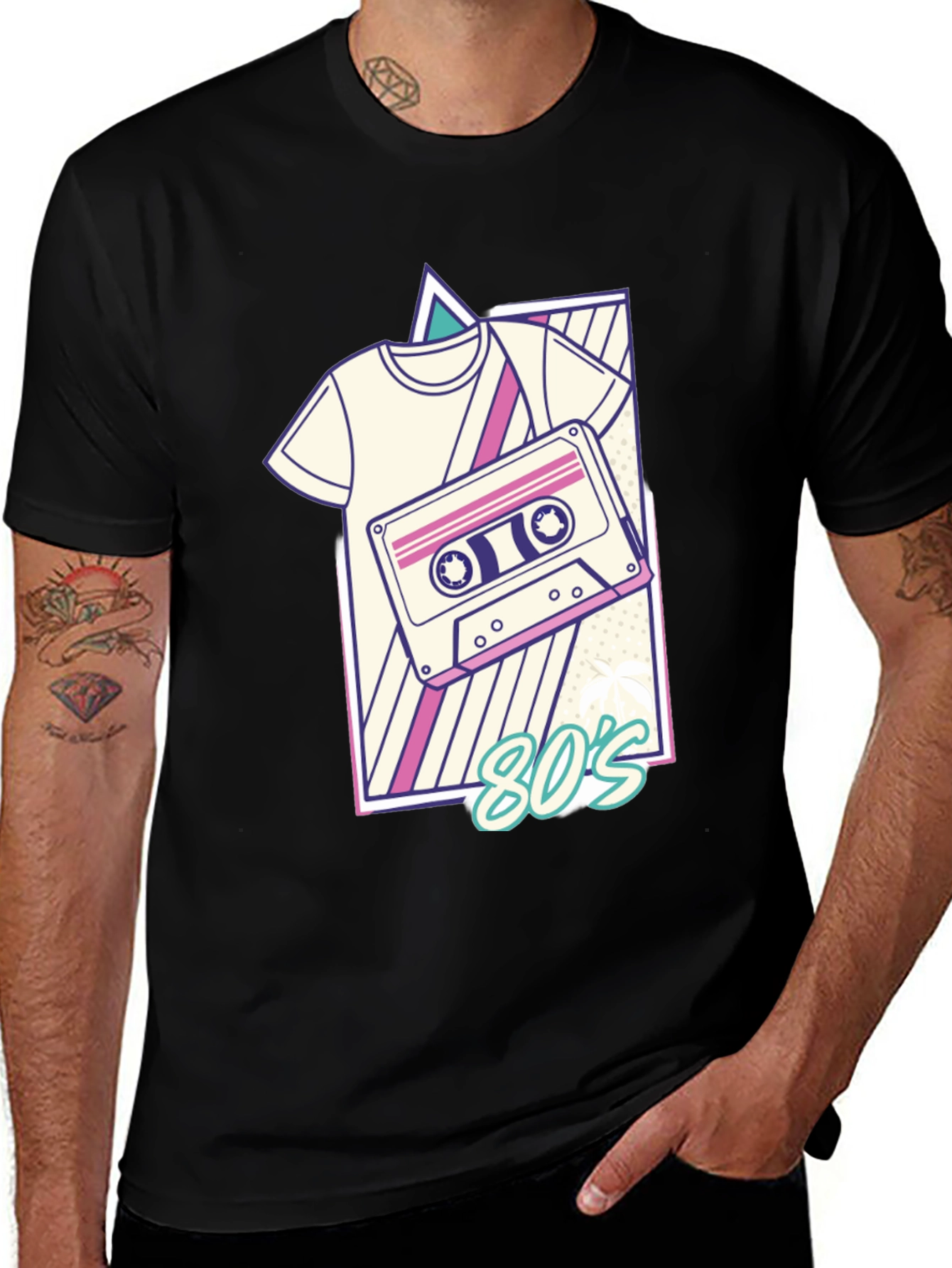 Variant 10 of Retro 80s Cassette T-Shirt