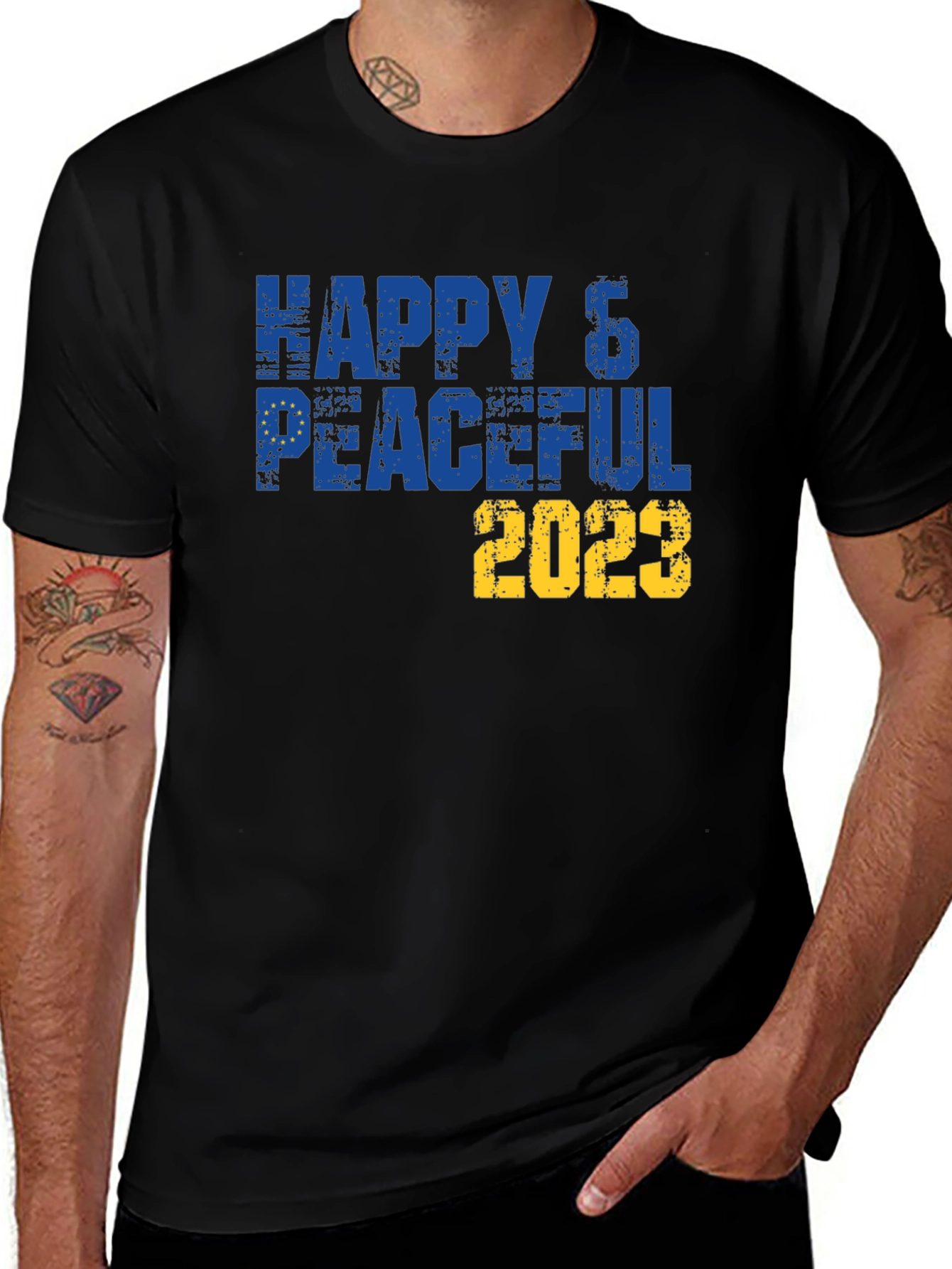 Variant 30 of Happy & Peaceful 2023 T-Shirt