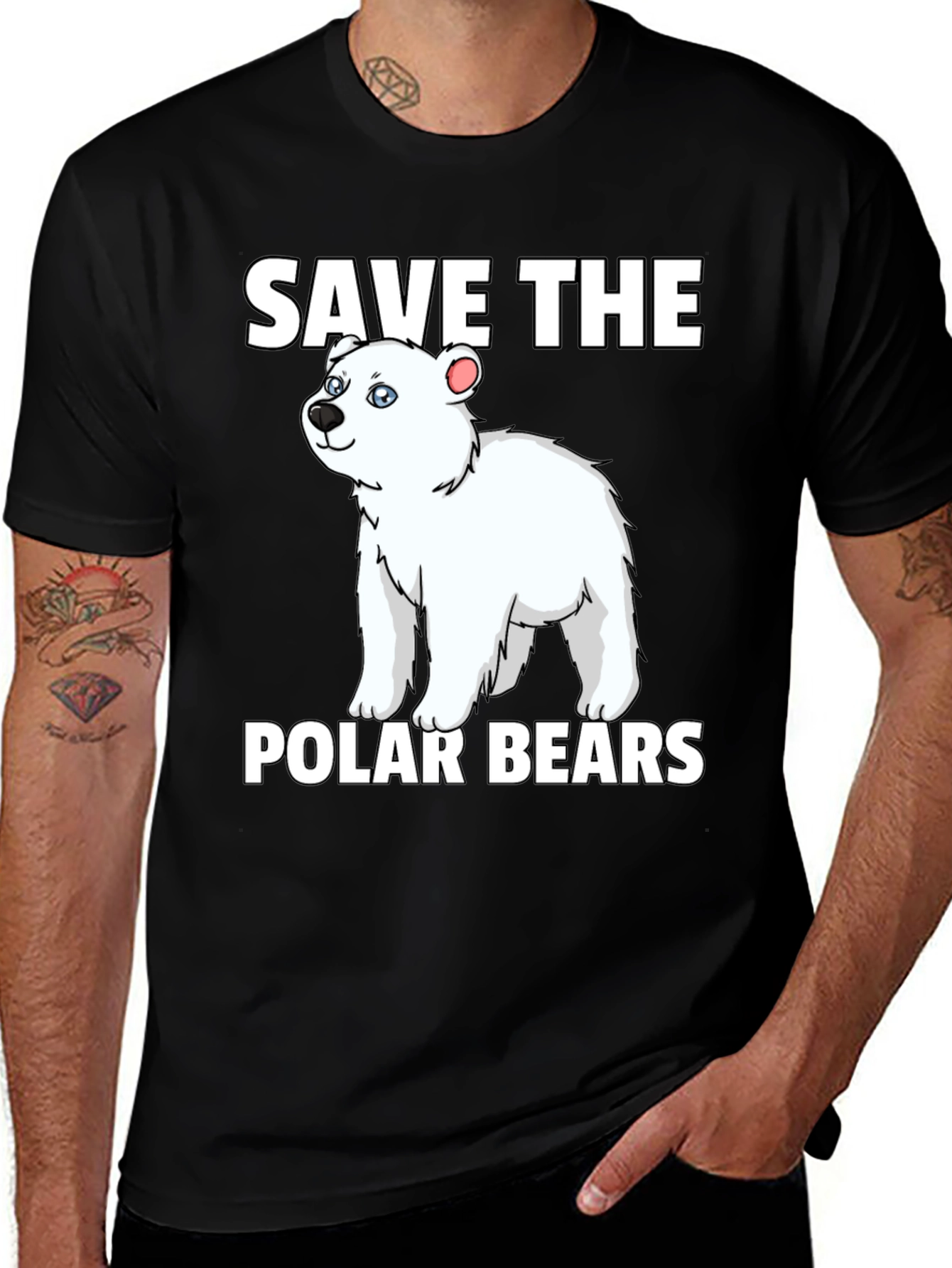 Variant 8 of Save the Polar Bears Graphic T-Shirt