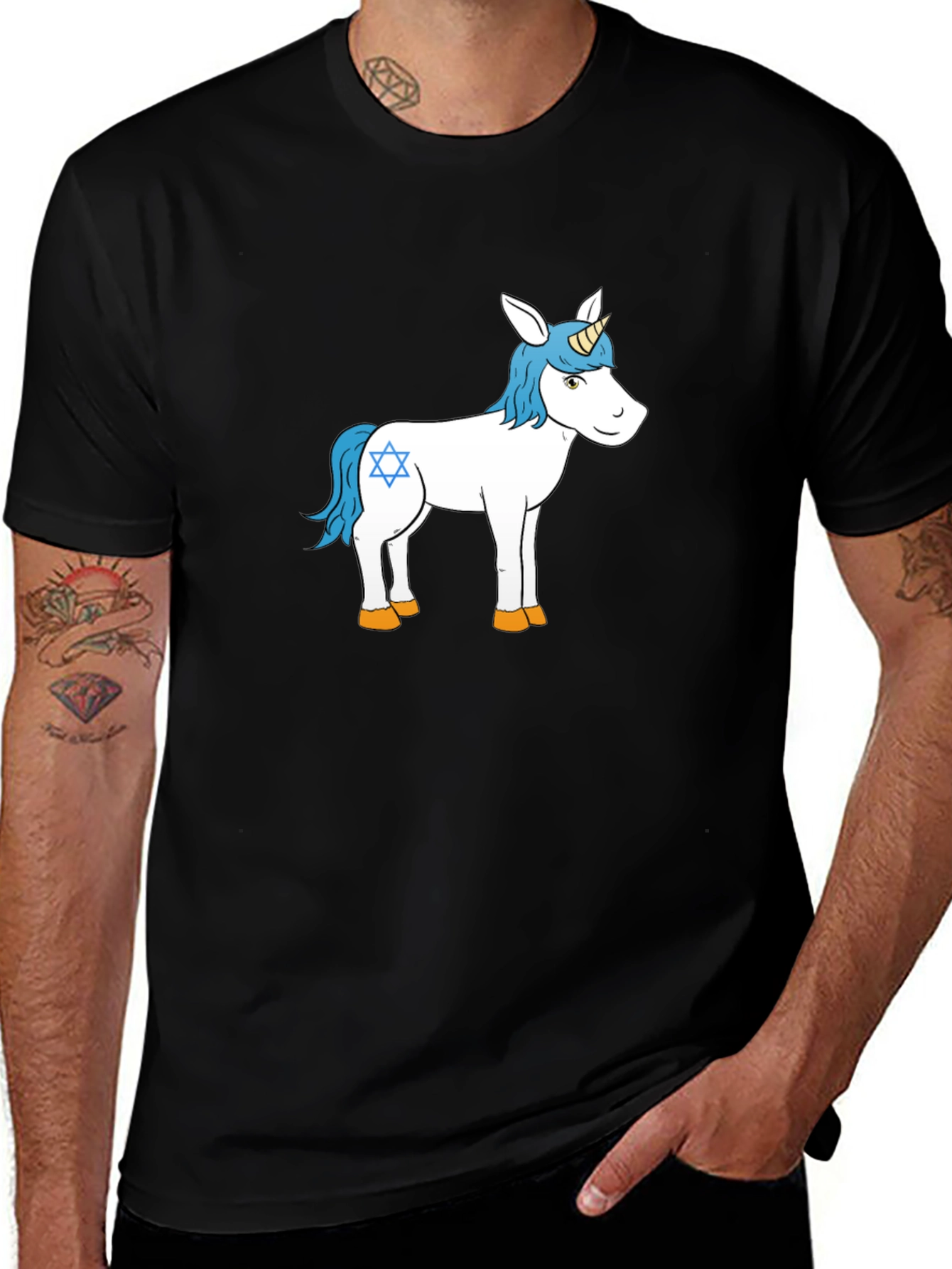 Variant 23 of Unicorn Graphic Tee - Black
