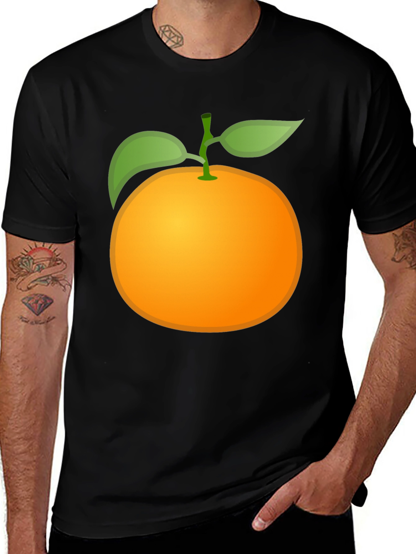 Variant 21 of Orange Graphic Tee - Quirky Fruit T-Shirt