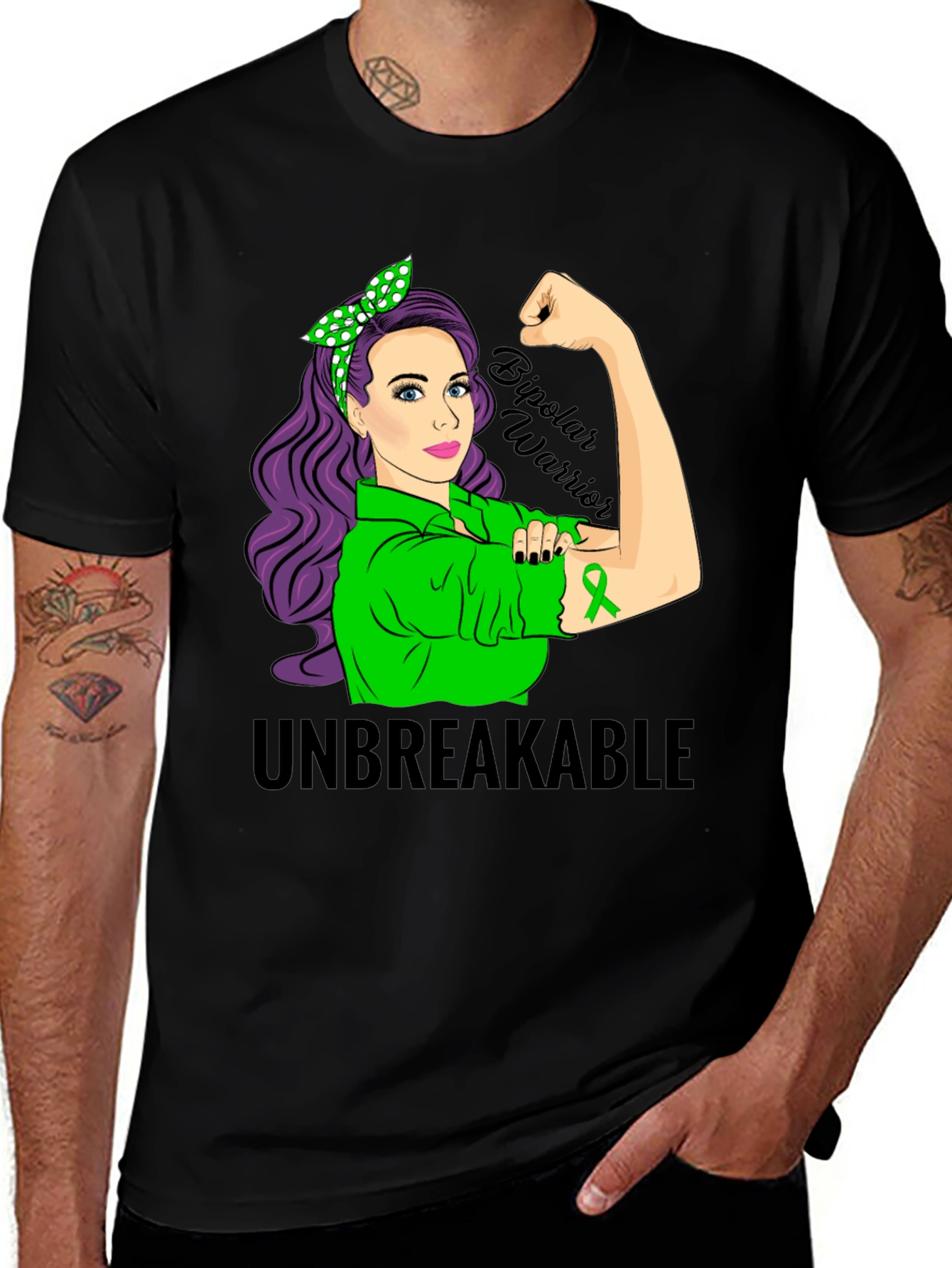Unbreakable Bipolar Warrior Awareness T-Shirt