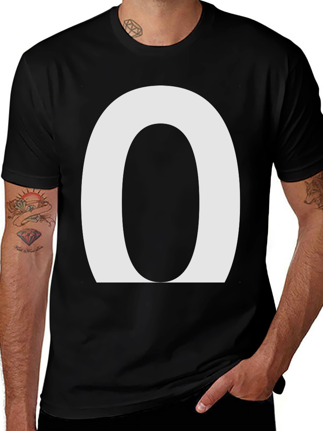Variant 23 of Letter O Graphic Tee - Bold Minimalist Design