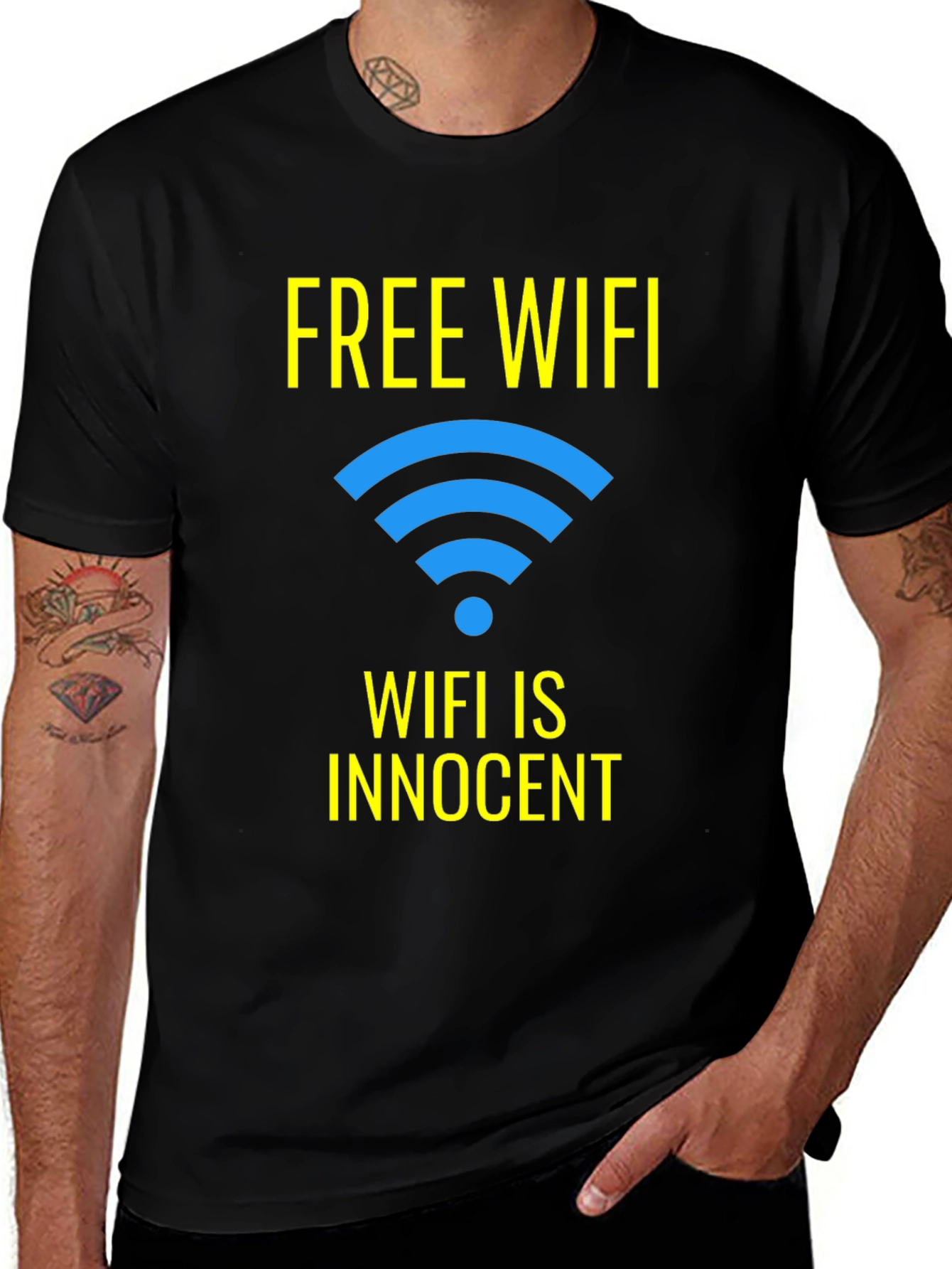 Free WIFI Funny T-Shirt - WIFI is Innocent